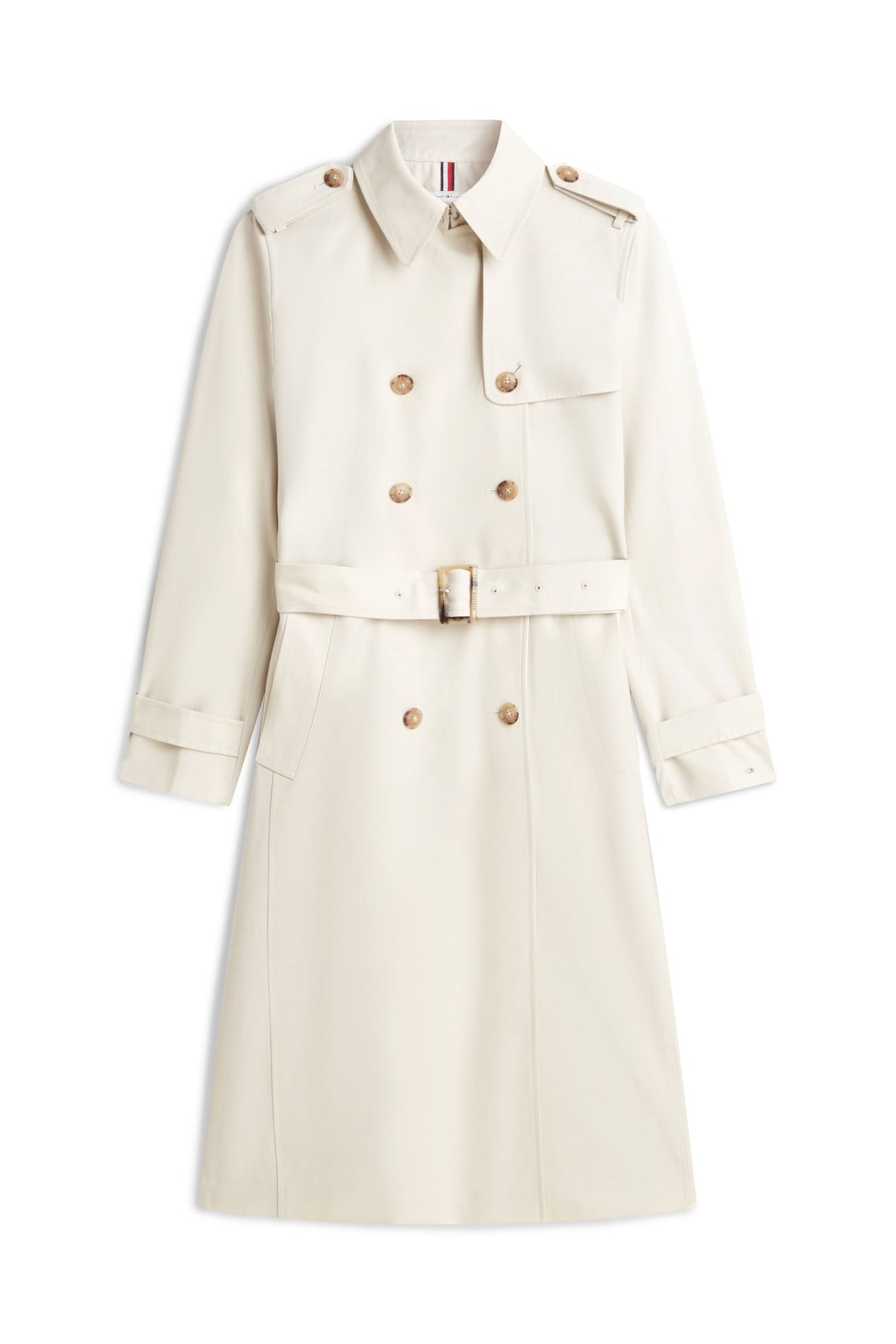SLIM COTTON MIDI TRENCH LIGHT SILT 3