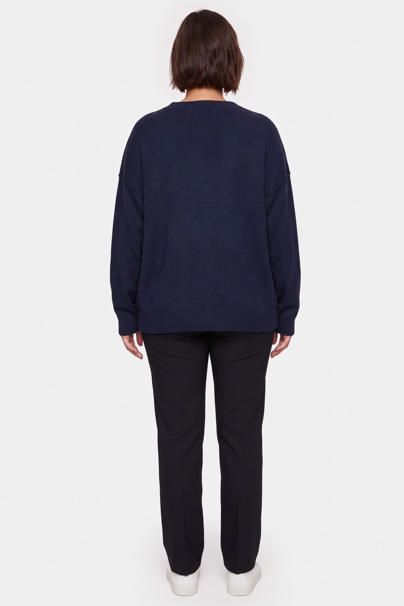 WOOL PULLOVER INSIDE OUT LOGO BLUE 2
