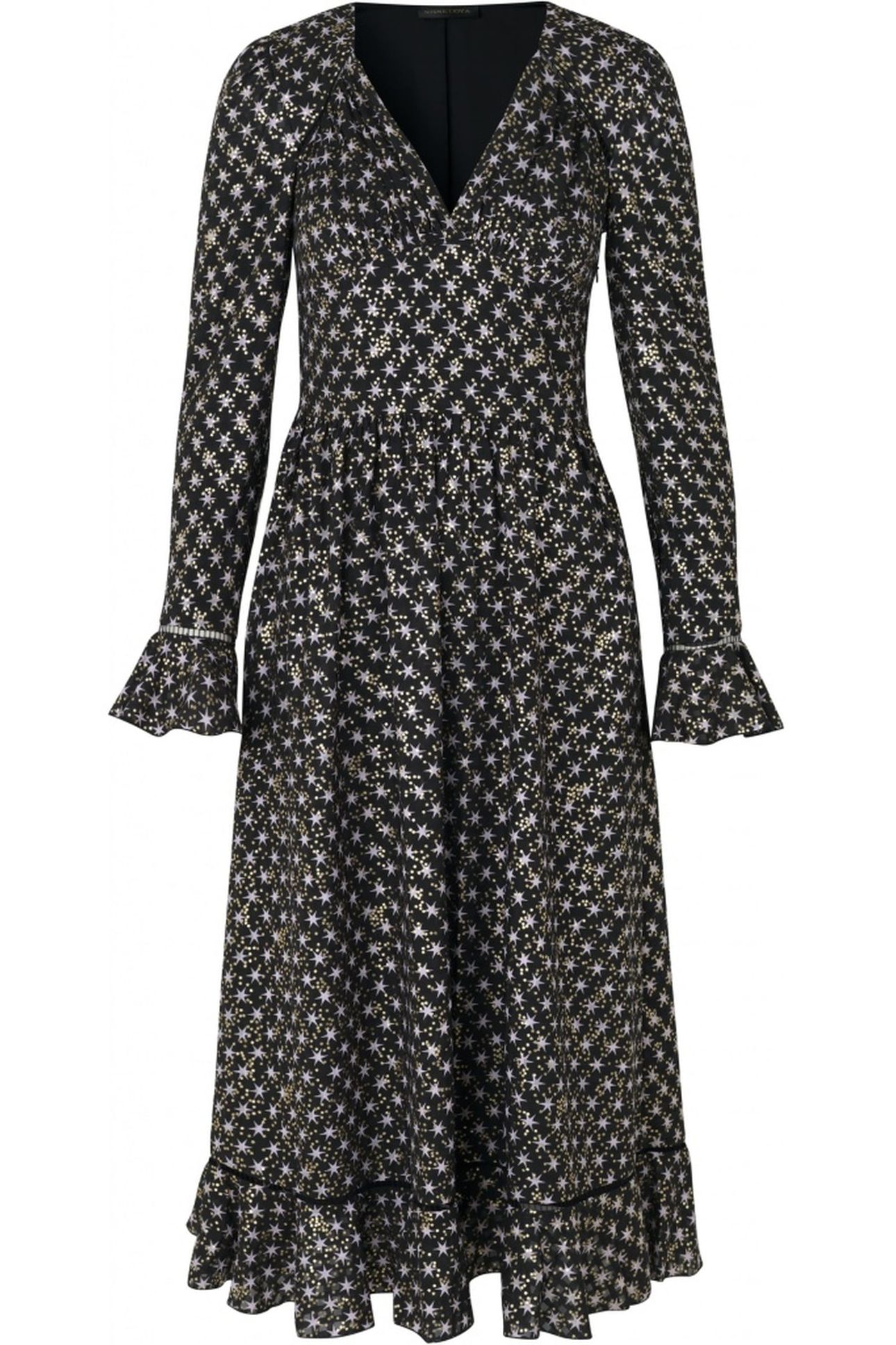 WILLIAM DRESS LONG STARS BLACK 1