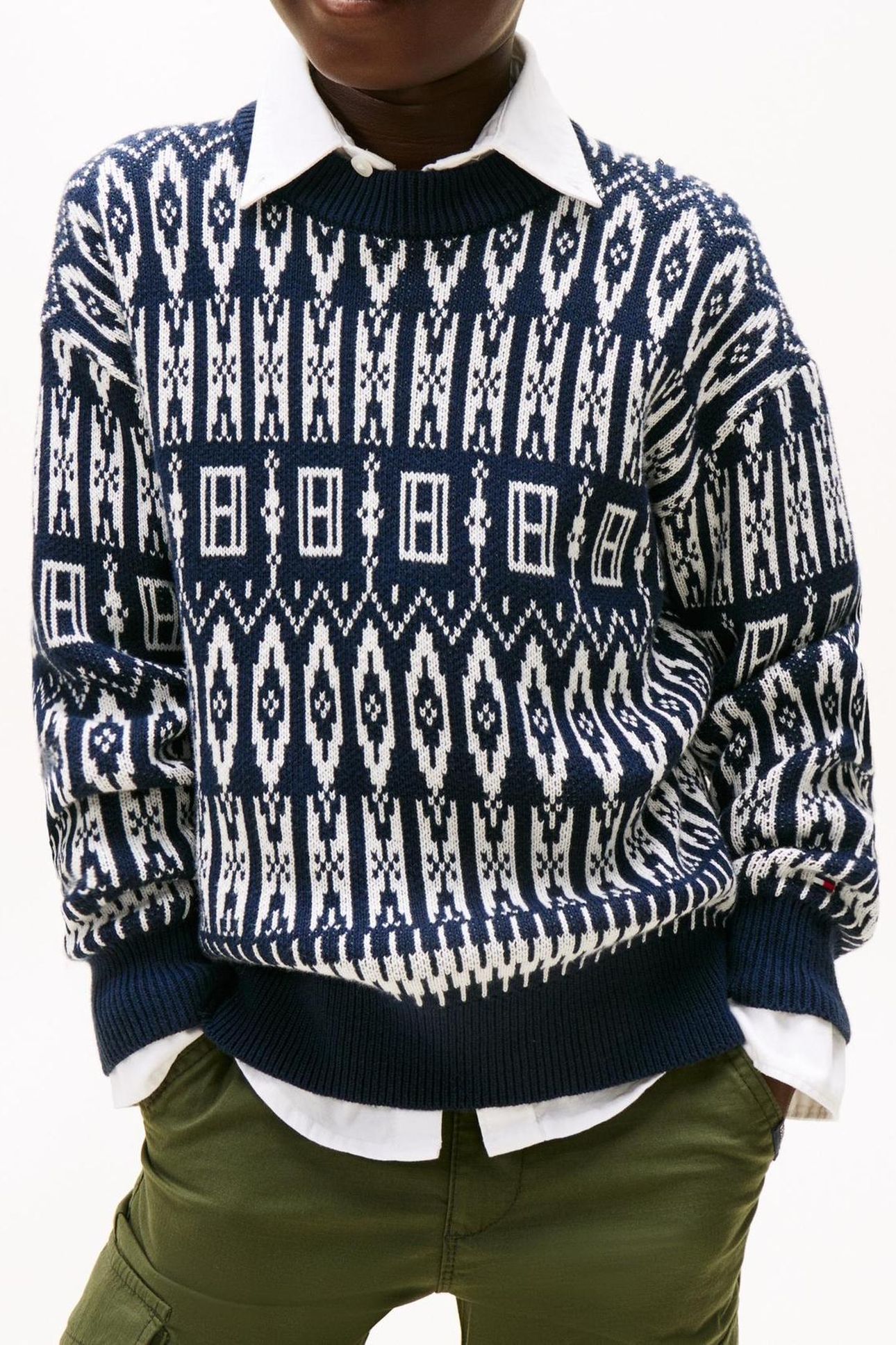 BOYS FAIRISLE C-NECK SWEATER AOP FAIRISLE 1