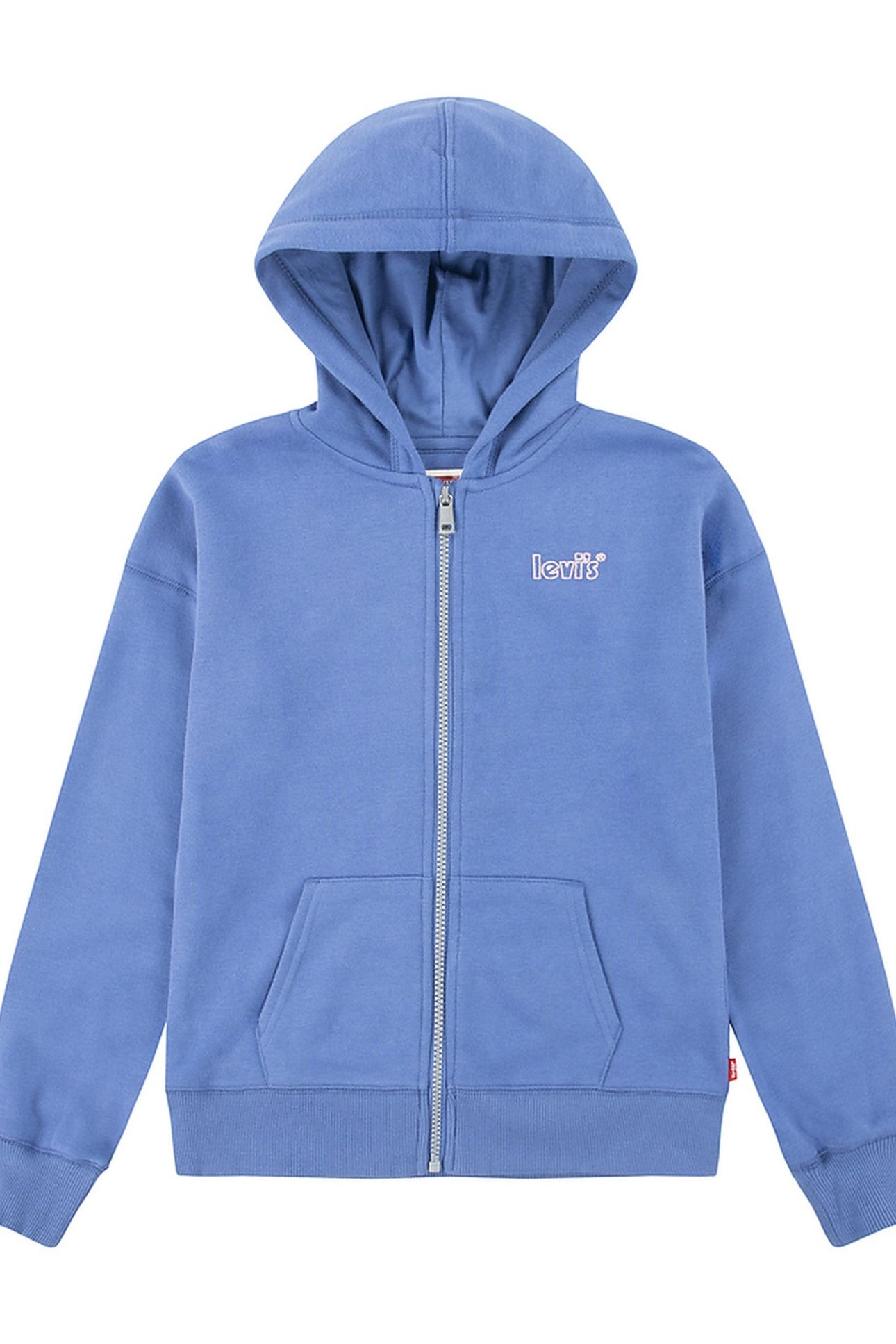 GIRLS POSTER LOGO ZIP UP HOODIE TRUE NAVY 1