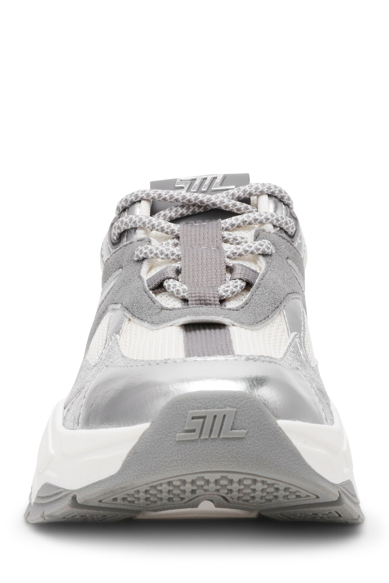 AMPLE SNEAKERS SILVER/WHT 3