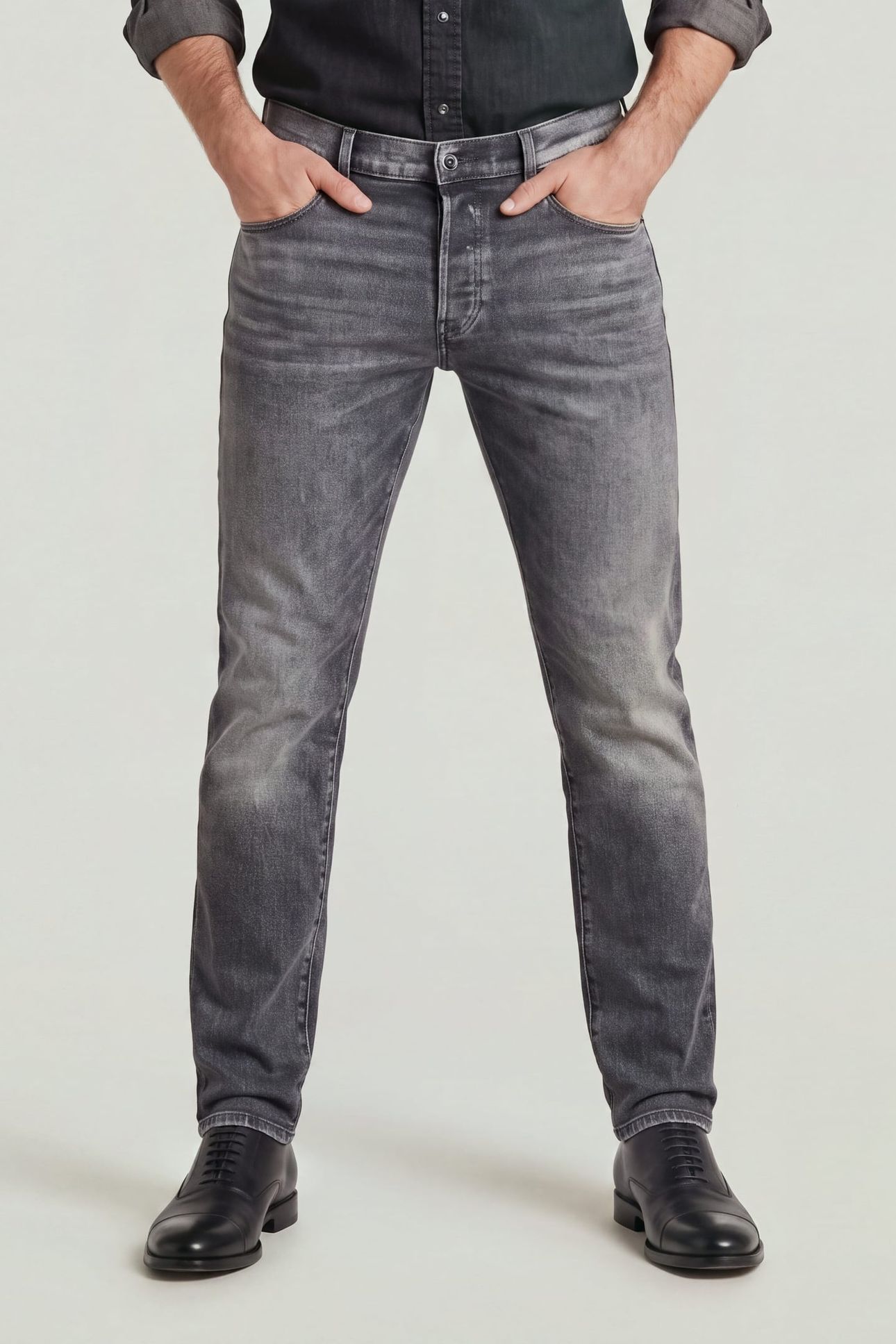 3301 REGULAR TAPERED GREY 1