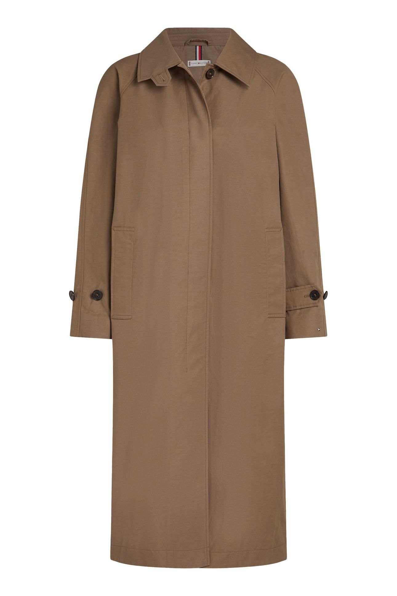 COTTON NYLON MAC COAT TUNDRA BROWN 4