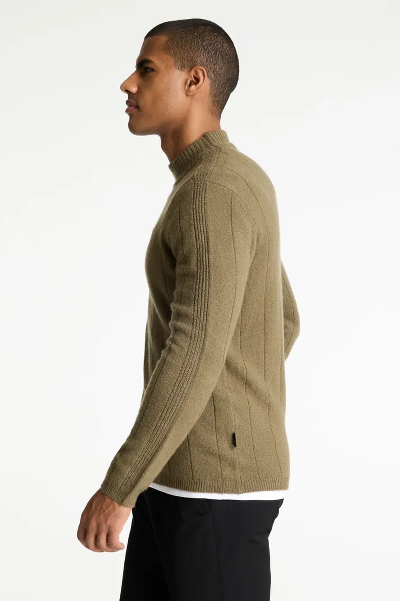 PULLOVER TRACK MOCK STONE GRAY 3