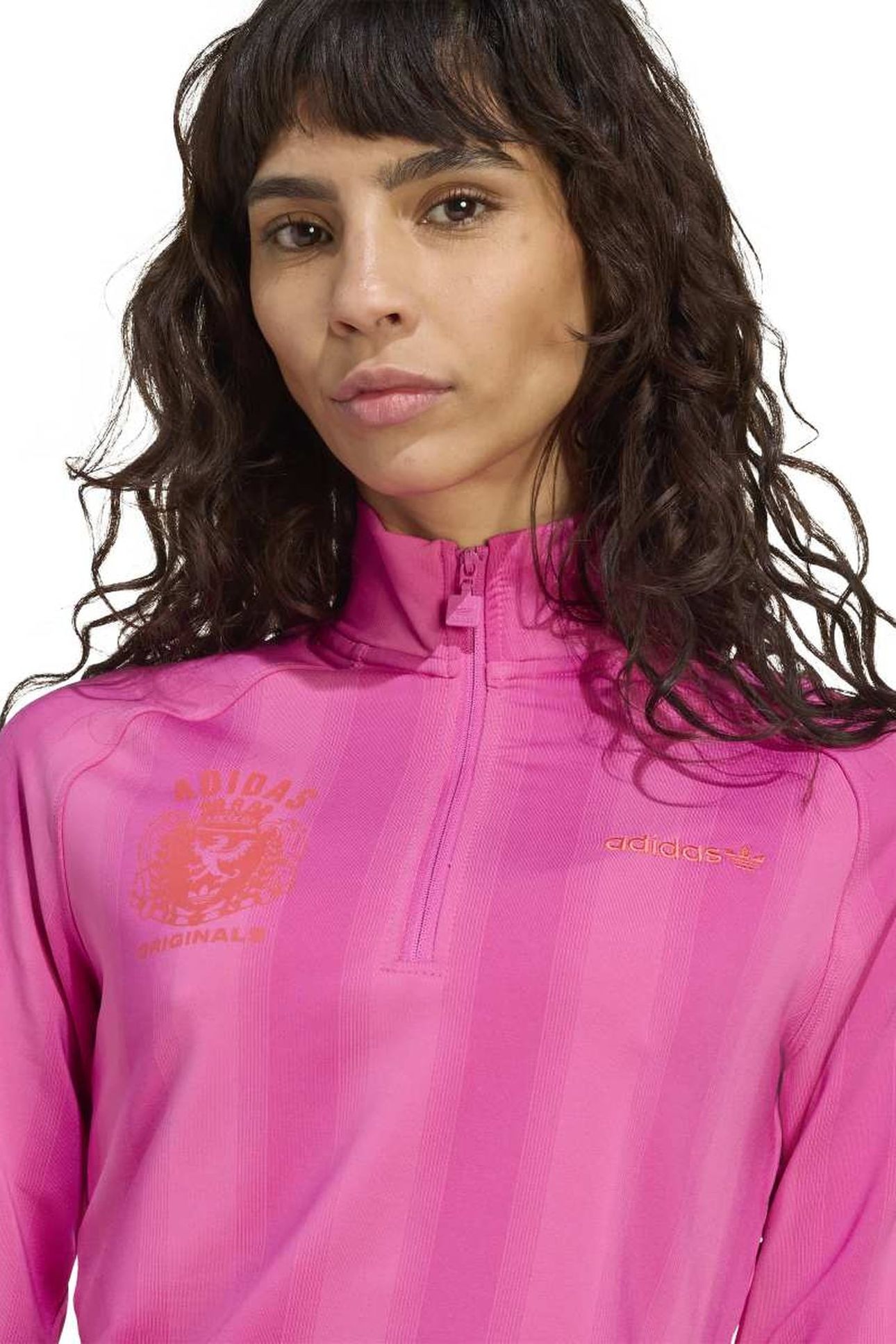 HALFZIP GRFX LS SEMI LUCID FUCHSIA 5