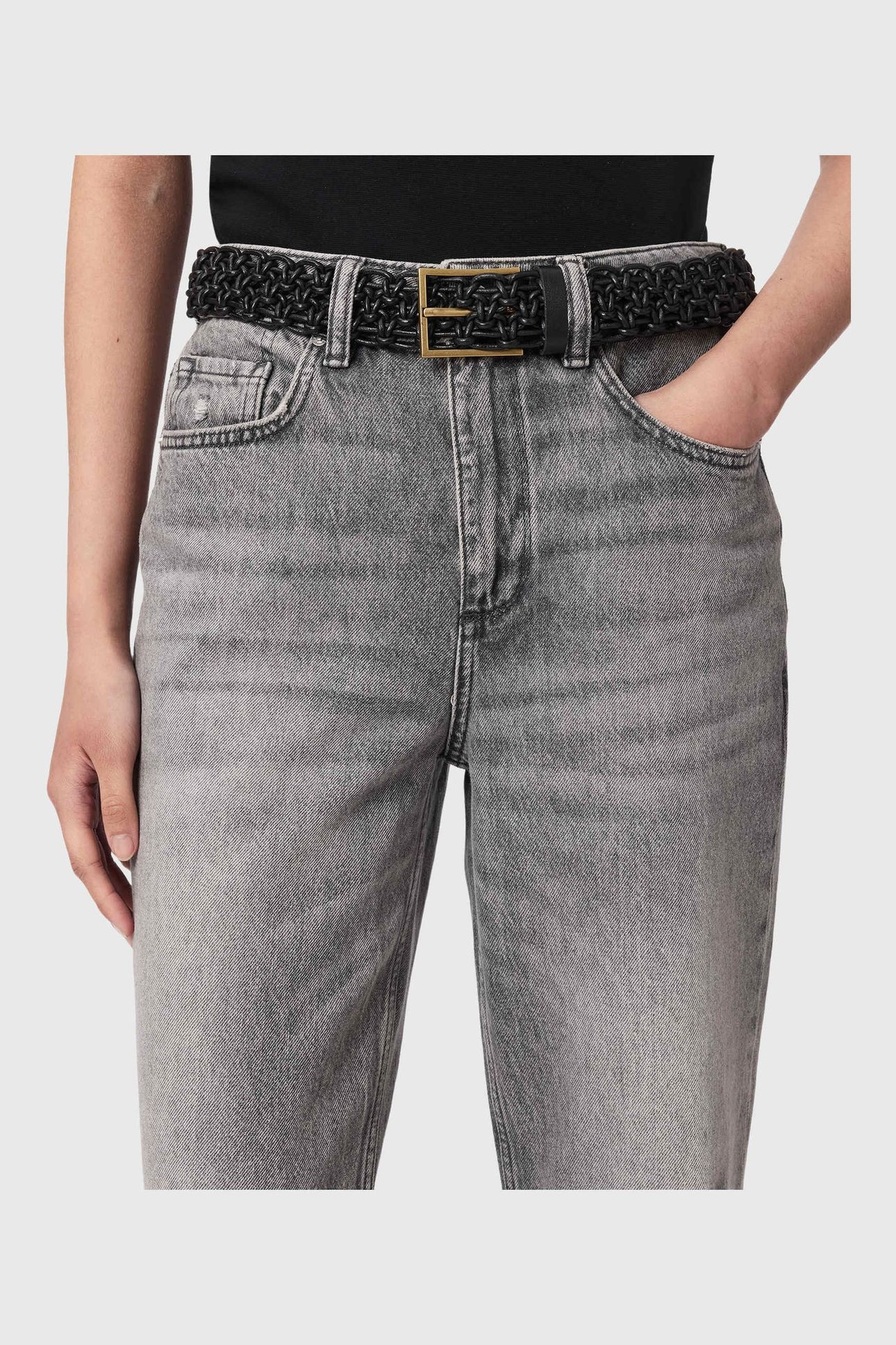 ILA WOVEN BELT BLACK 3