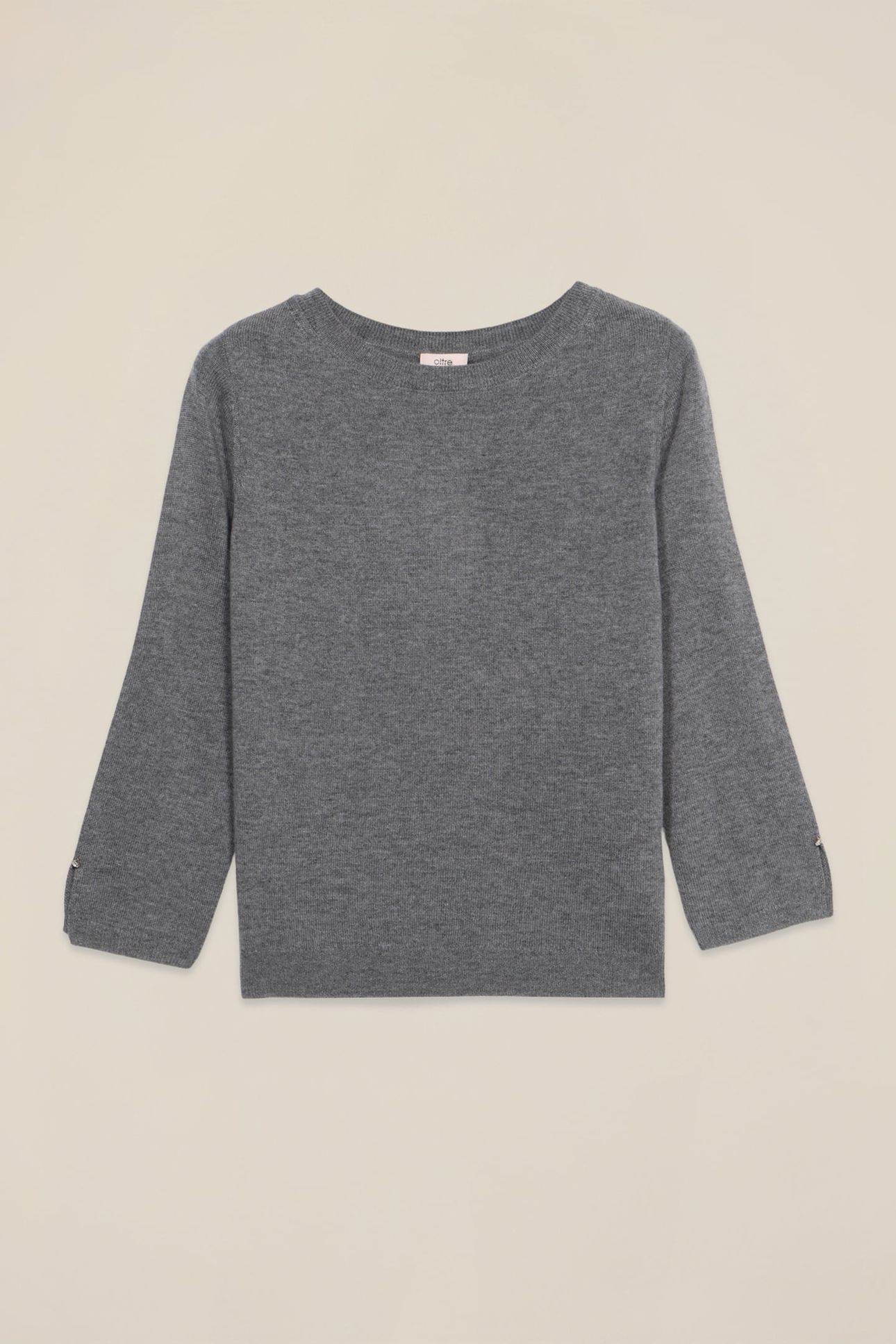 WOOL AND CASHMERE CARDIGAN WITH BUTTONS GREY 3