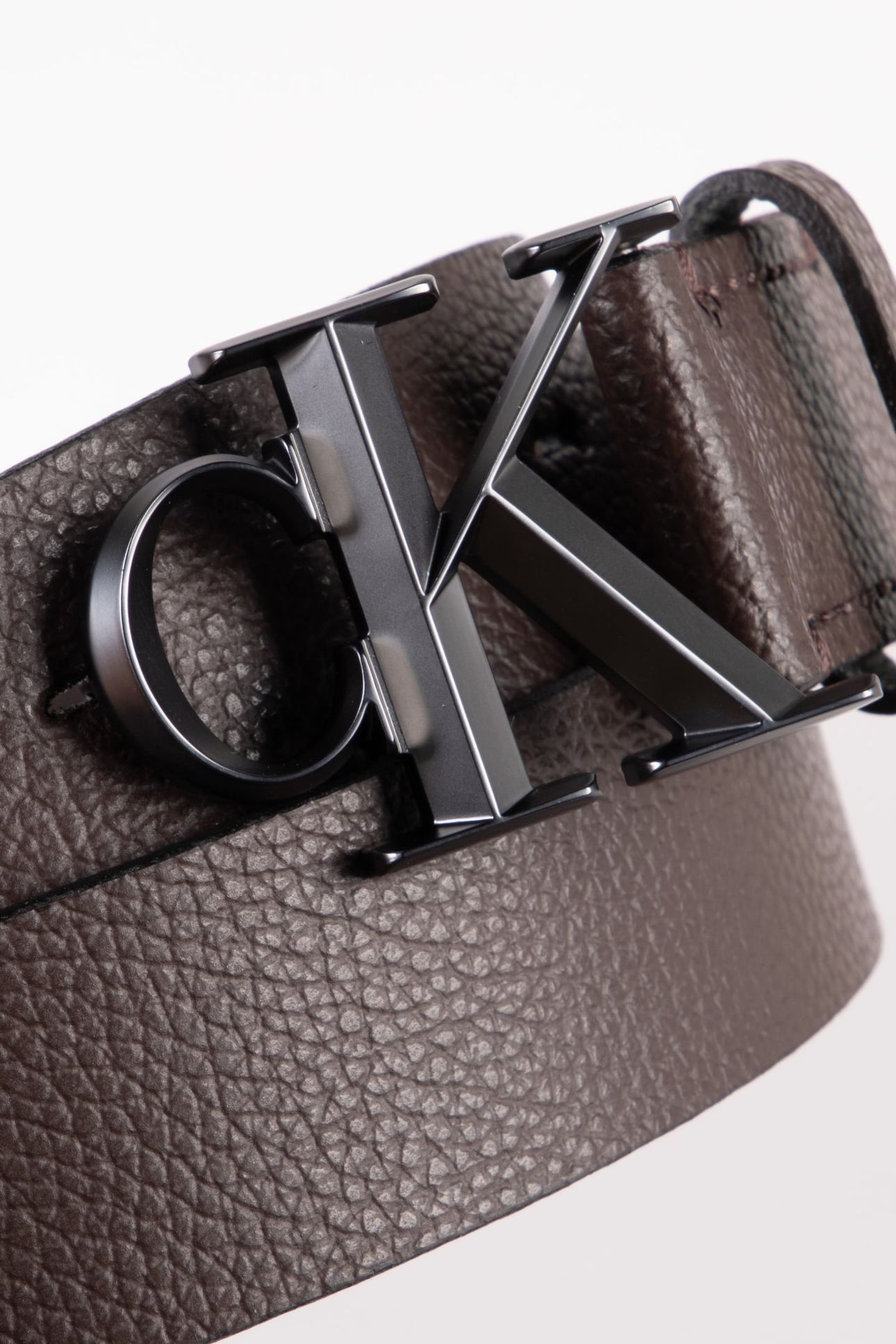 CK BUCKLE 32MM BELT CK DARK BROWN 5