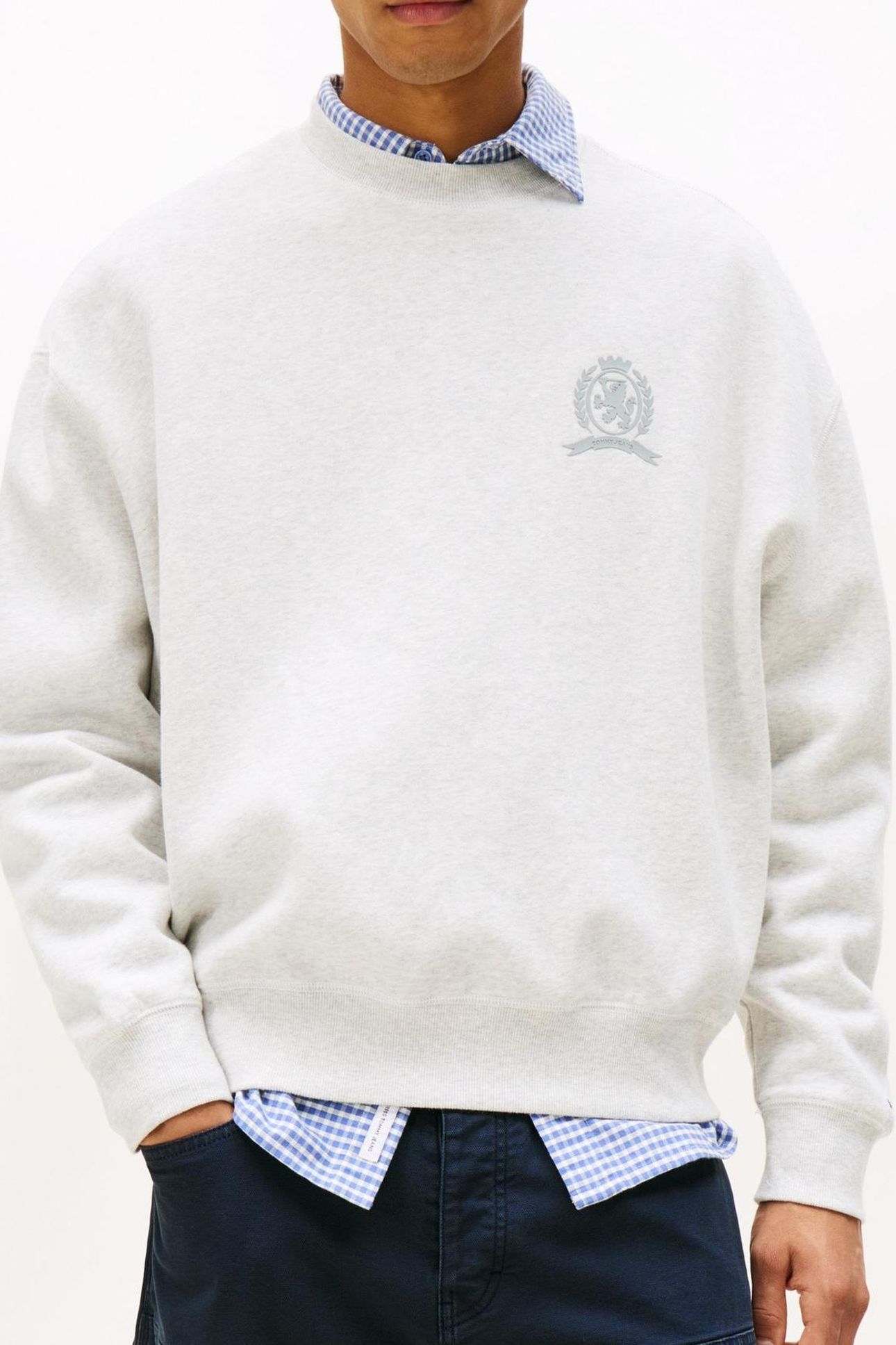 TJM 90S WASHED TONAL LIGHT GREY HEATHER 1