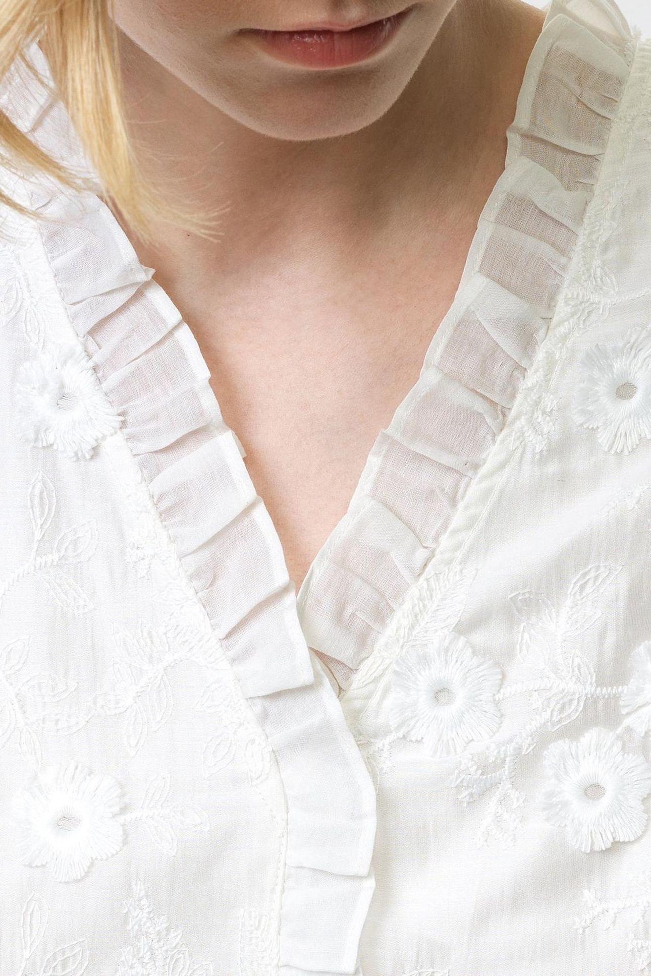 VANI COTTON PEPLUM TOP LINEN WHITE 3