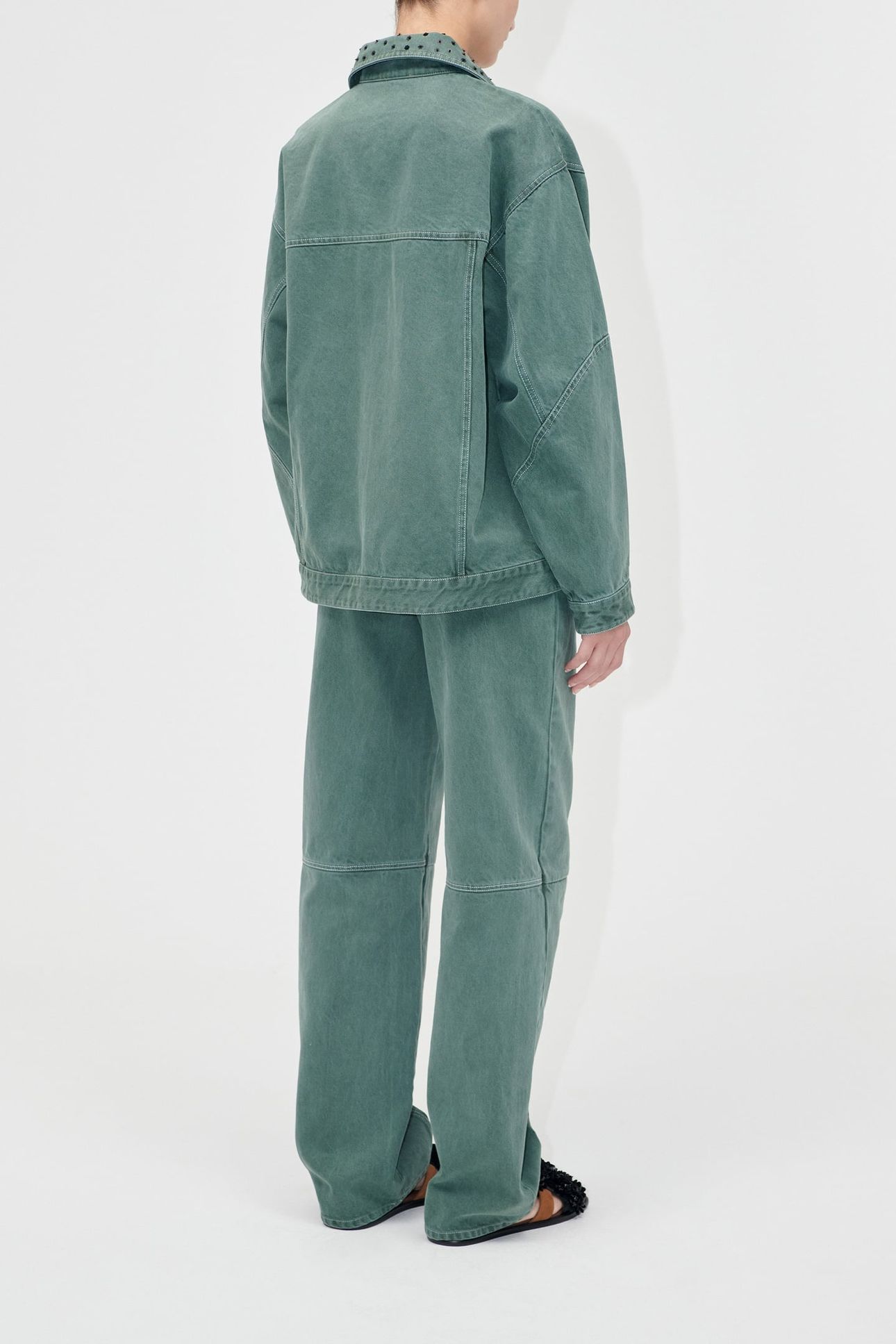 OVERSIZED POCKETS JACKET DARK GREEN 2