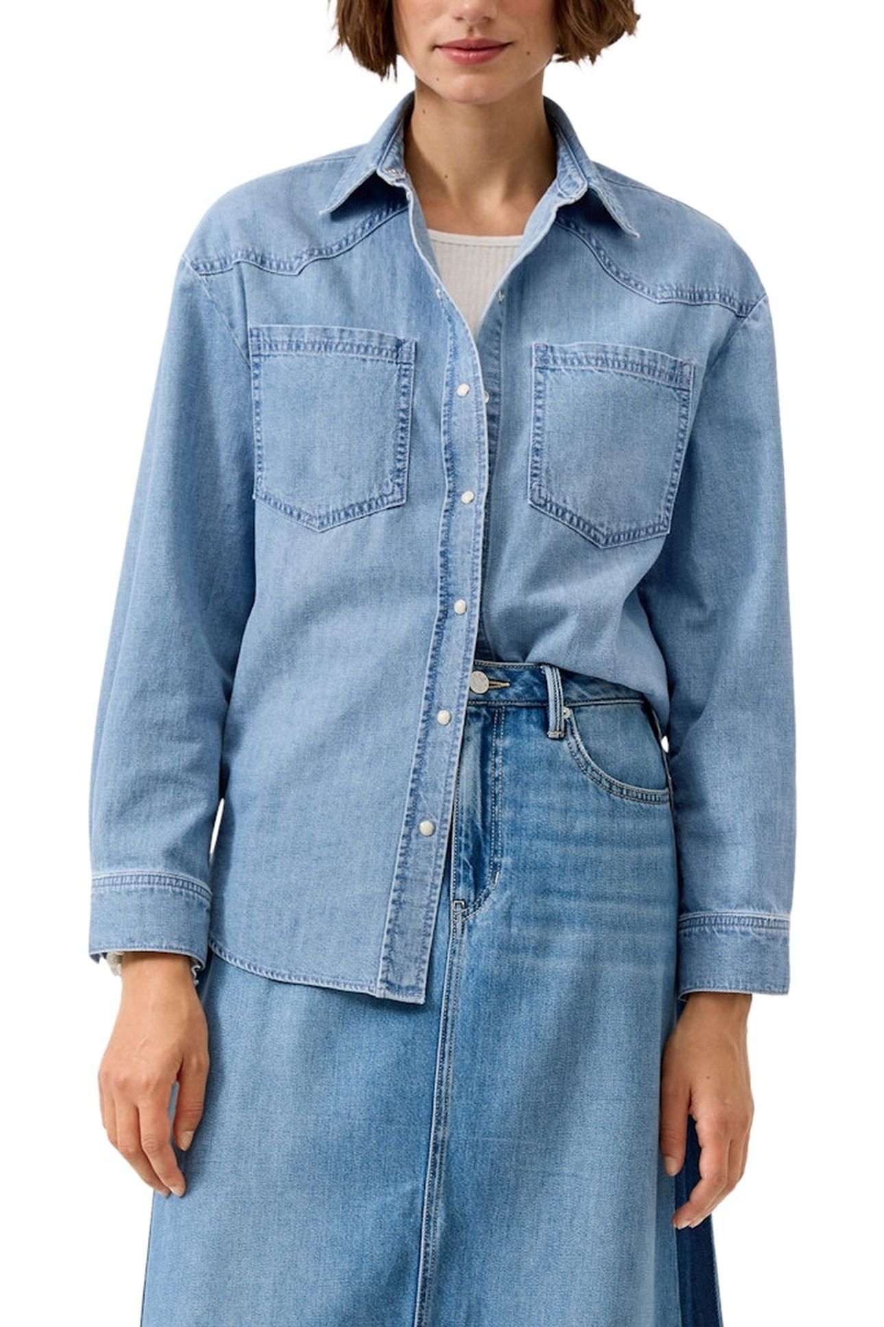 S.OLIVER BLOUSES BLUE DENIM 1