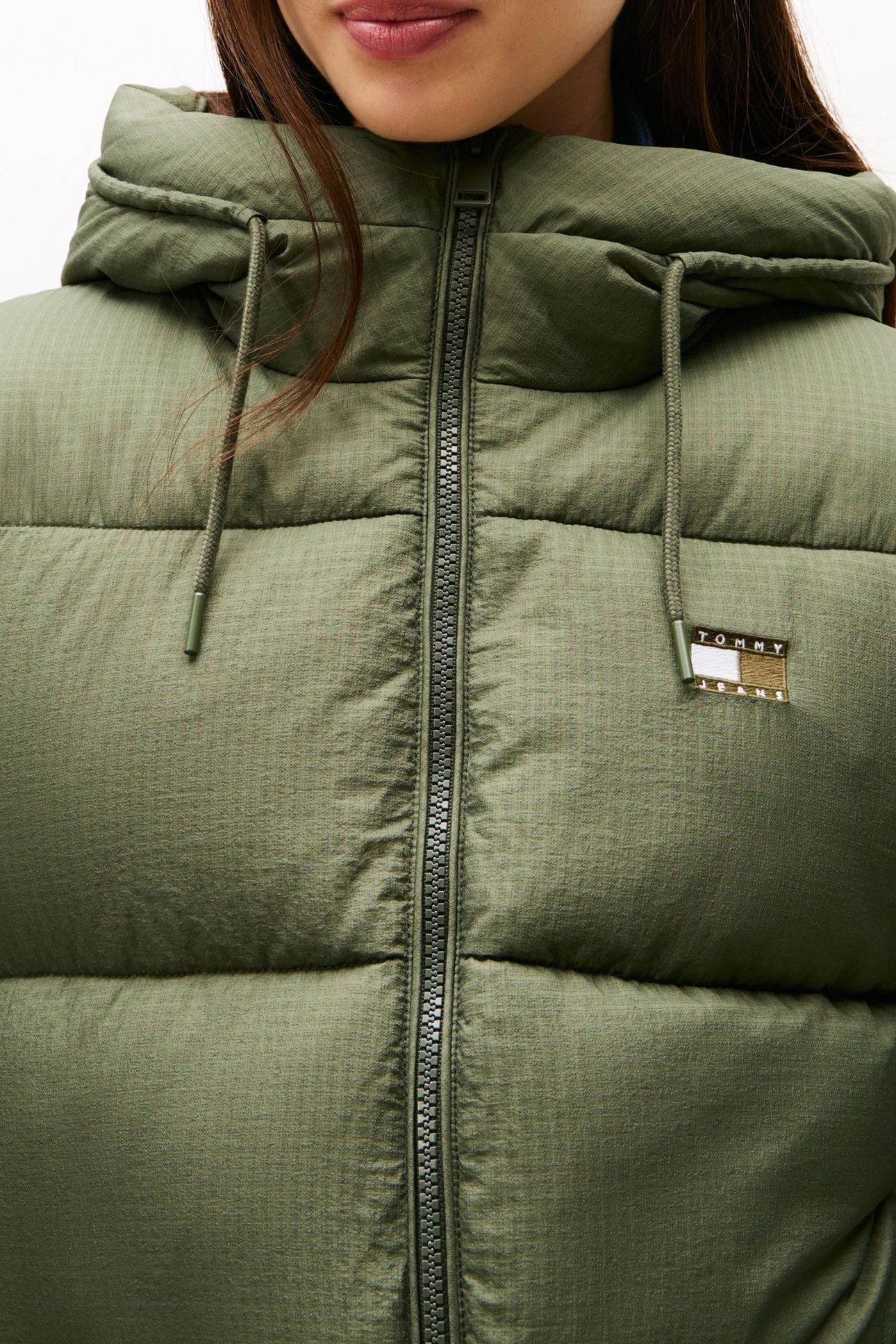 TJW HOODED PUFFER JACKET PEWTER GREEN 5