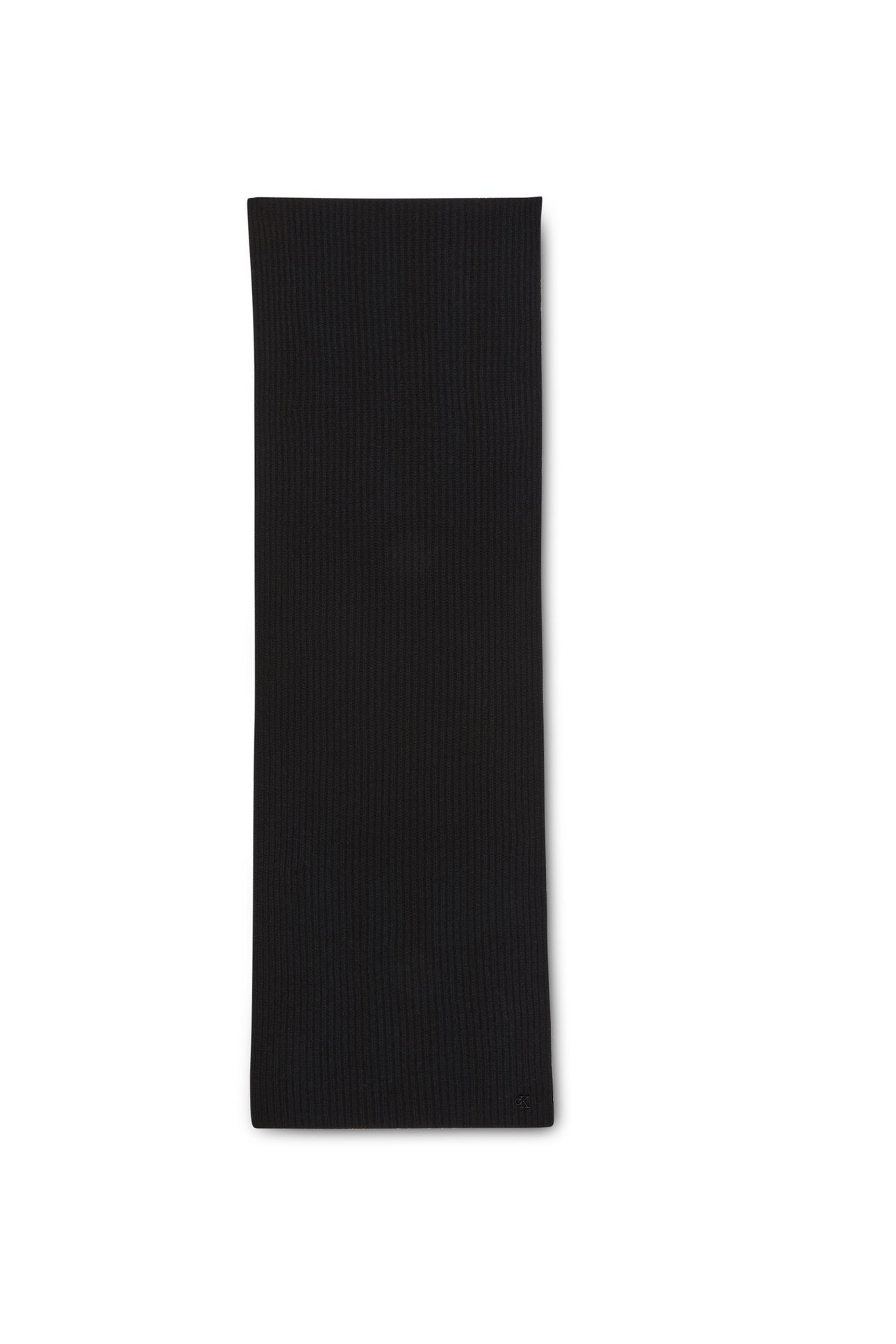 CK METAL WOOL RIB SCARF BLACK 1