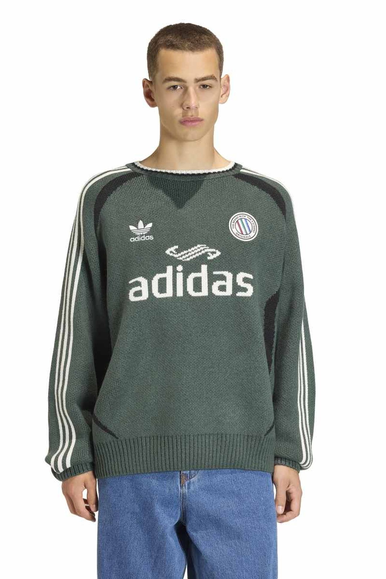 UNISEX ADICOLOR BLOKECORE PULLOVER MINERAL GREEN 1