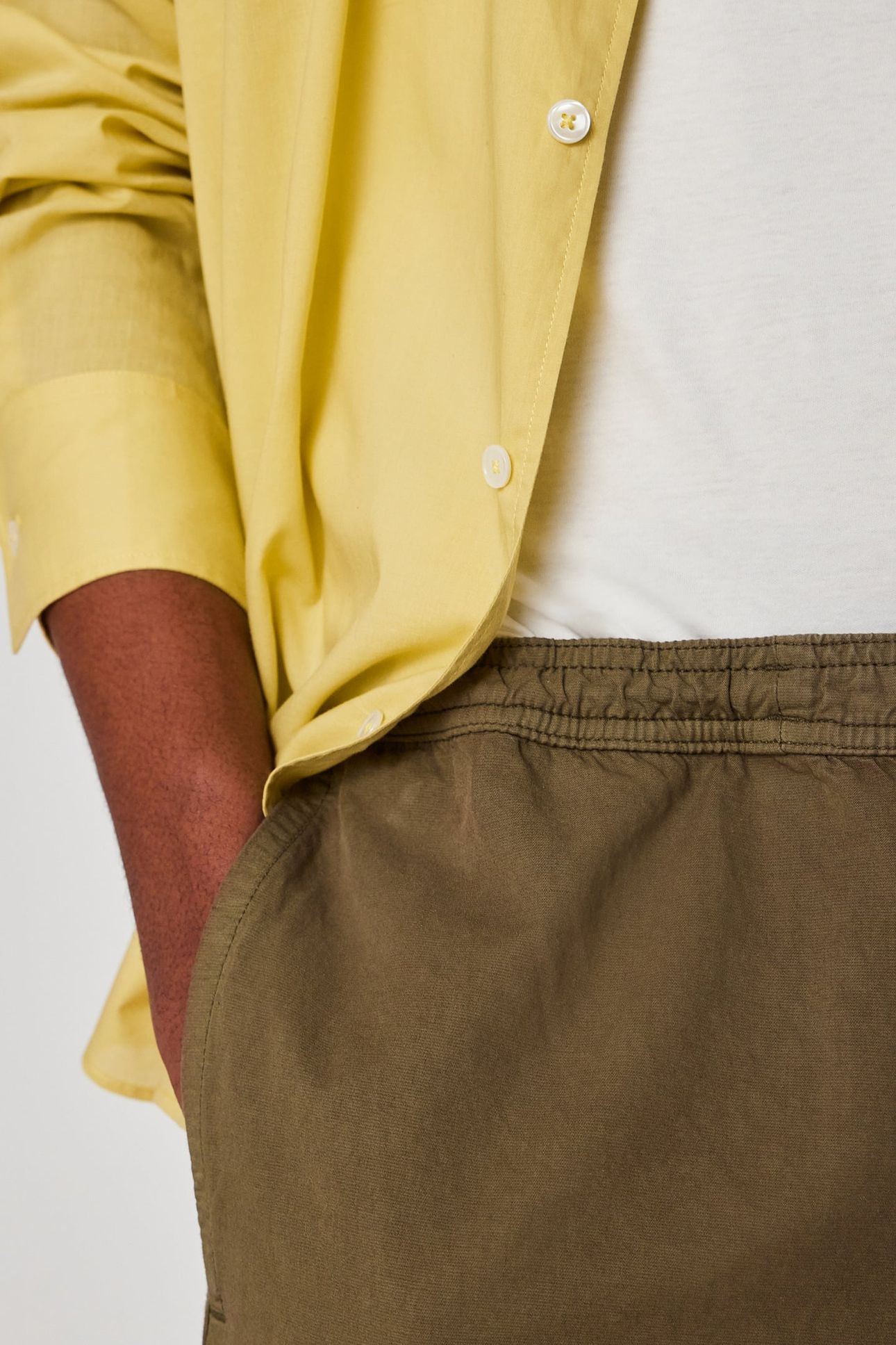 MENSBUTTON PKT CARGO MILITARY GREEN 9