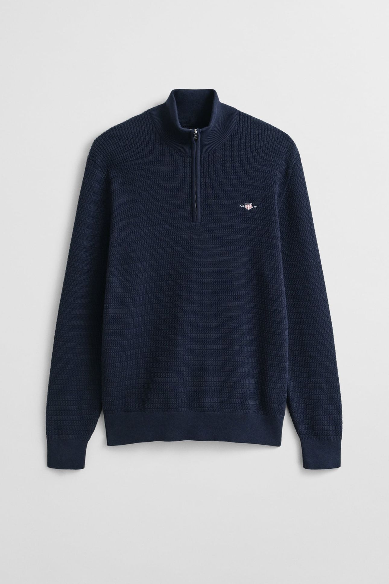 MINI CABLE HALF ZIP EVENING BLUE 4