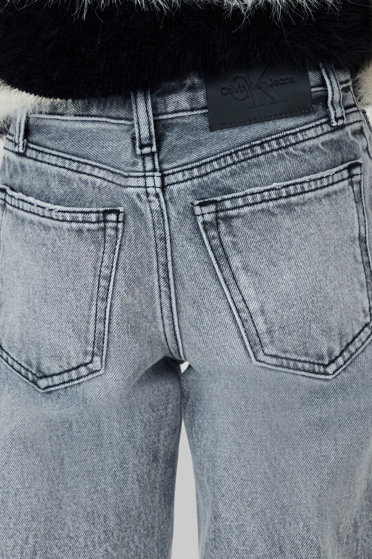 GIRLS HIGH RISE WIDE LEG WASHED MODERN GREY 5