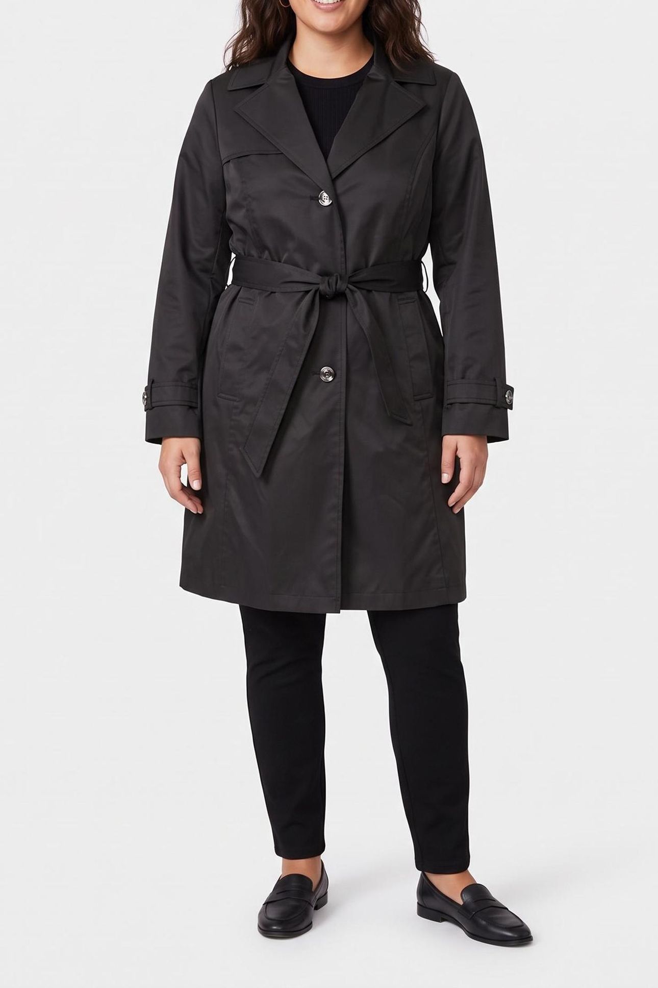 SB BELTED TRENCH BLACK 1