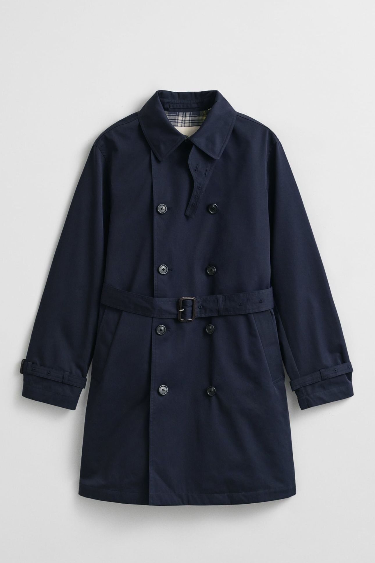 COTTON BLEND TRENCH COAT EVENING BLUE 4