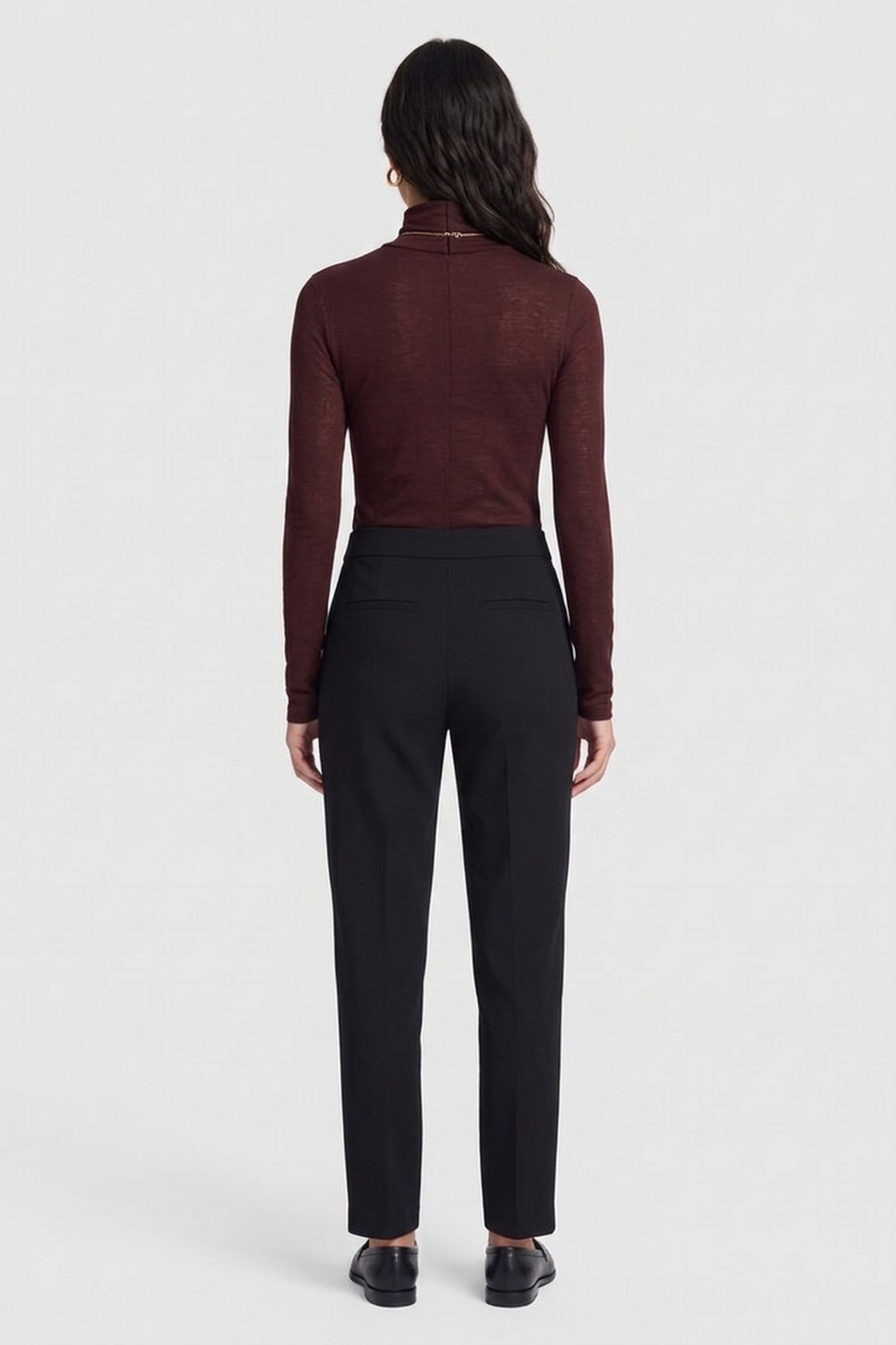 MALENA WOOL RIB TURTLENECK RED 2