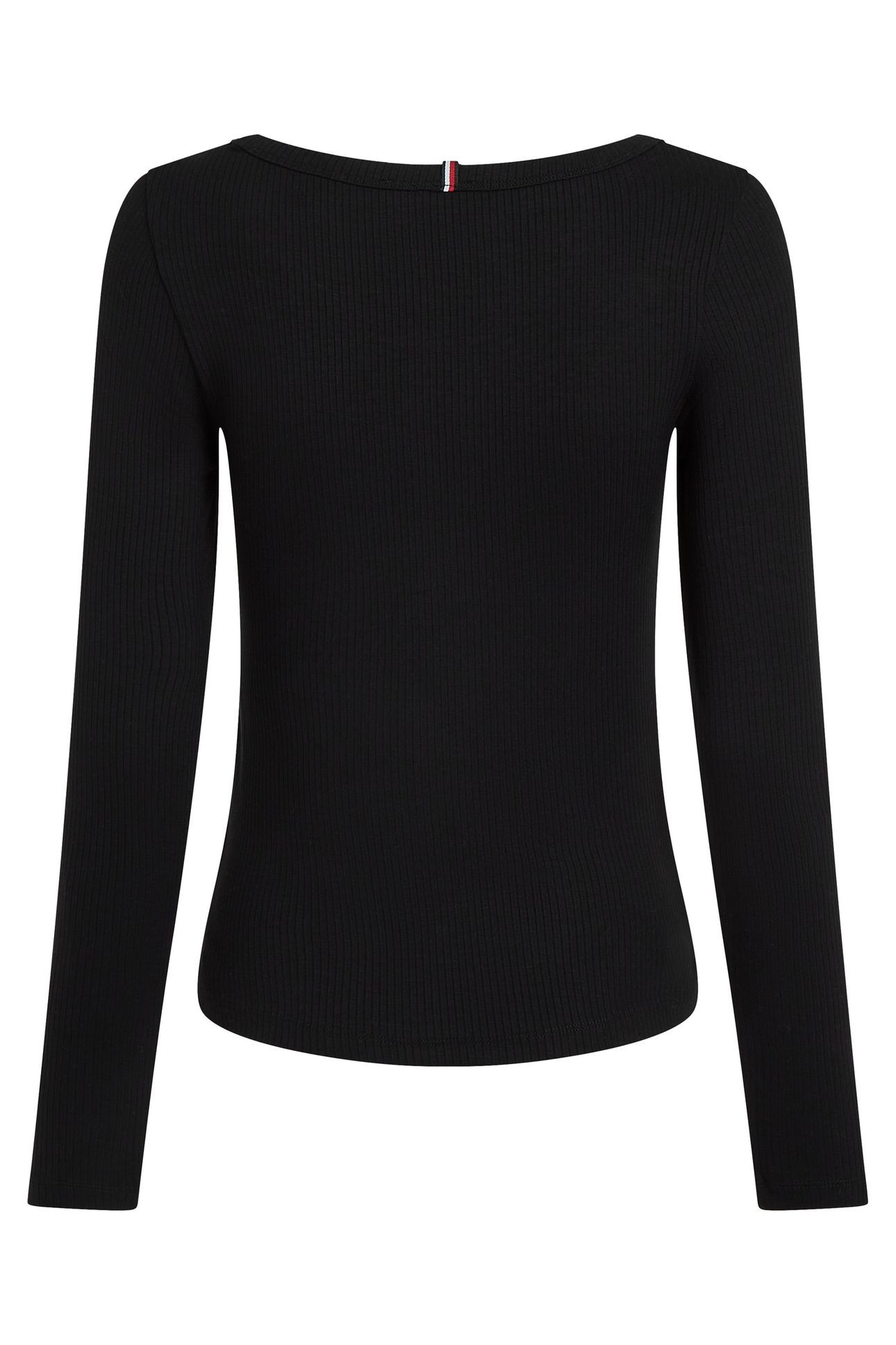 SLIM 5X2 RIB O-NECK LS BLACK 6