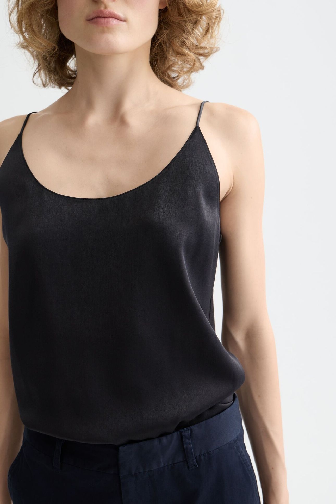 JERSEY WOVEN TANK BLACK 6