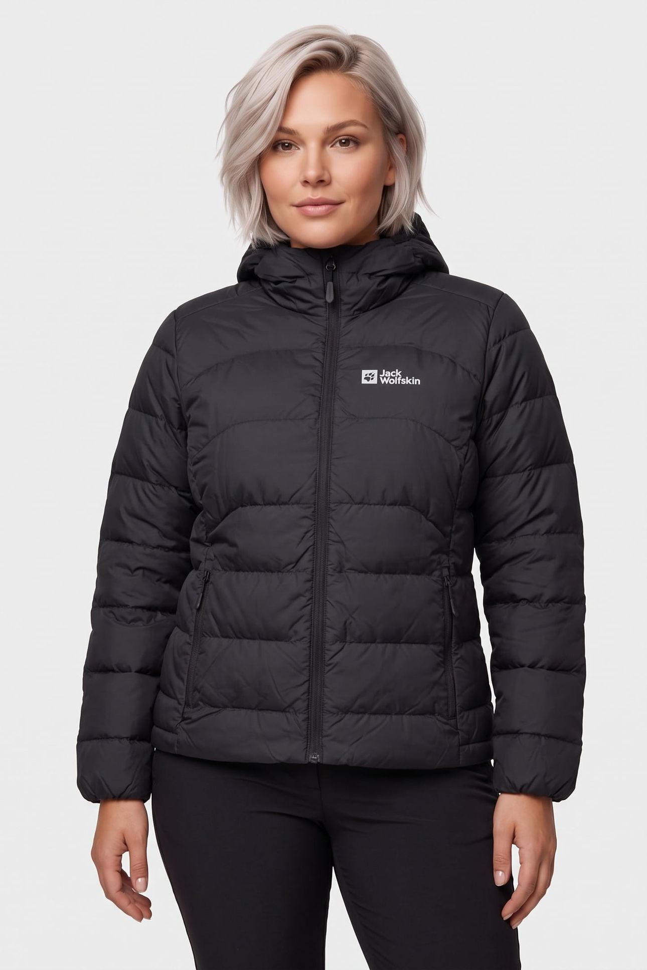 ATHER DOWN HOODY BLACK 1