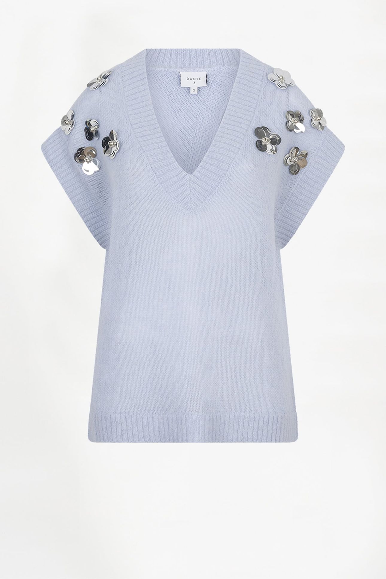 NYCIA SLEEVELESS SEQUIN SWEATER CLOUD BLUE 5