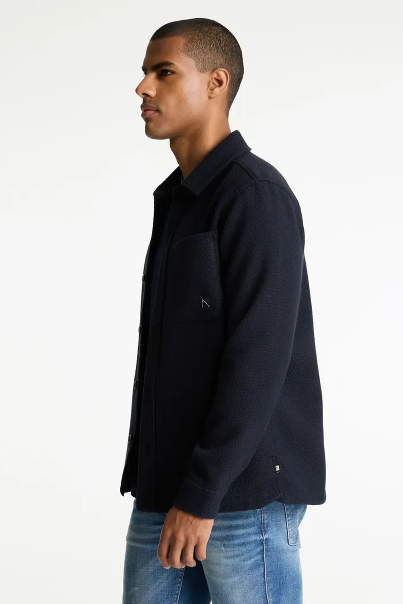 SHIRT LONG SLEEVE FOLEY STRUCTURE BLUE GRAPHITE 3