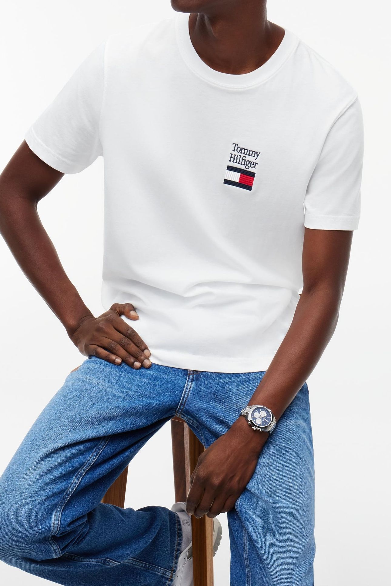 BRAND LOVE TEXT STACK TEE WHITE 5
