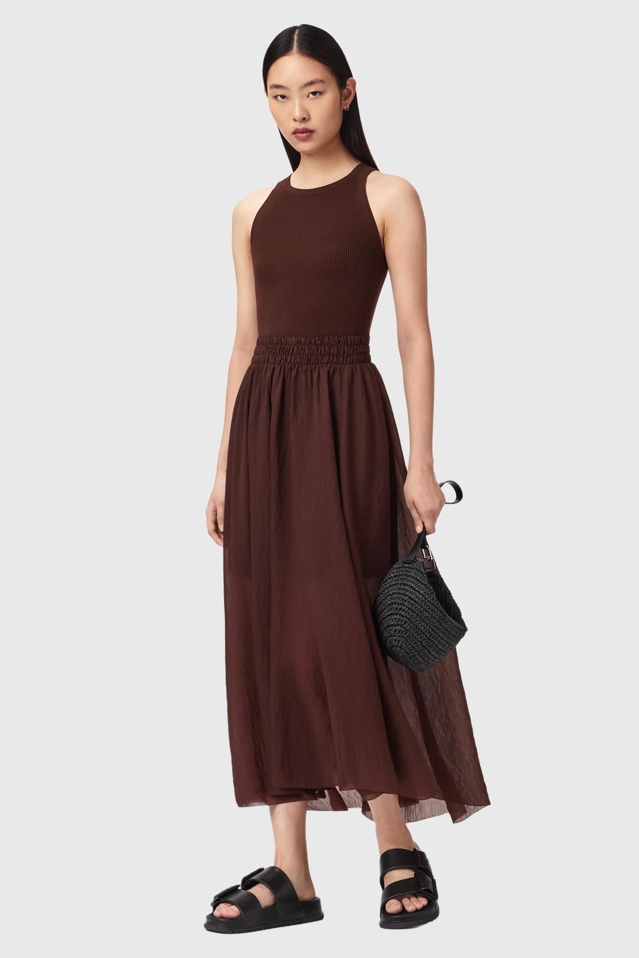 ZENIA DRESS BITTER BROWN 4