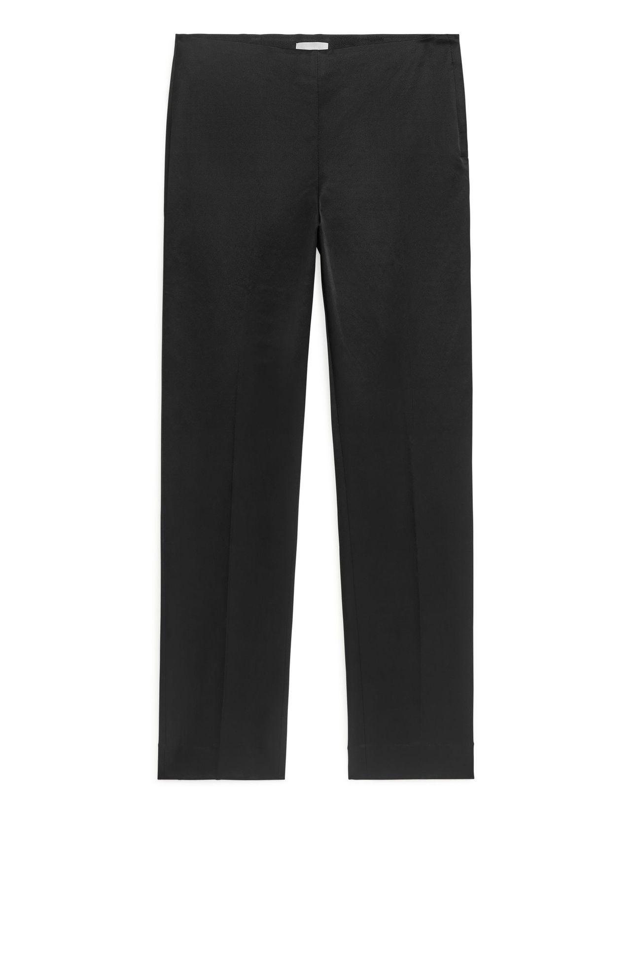 EVETTE LEAN SATIN TROUSERS BLACK 3