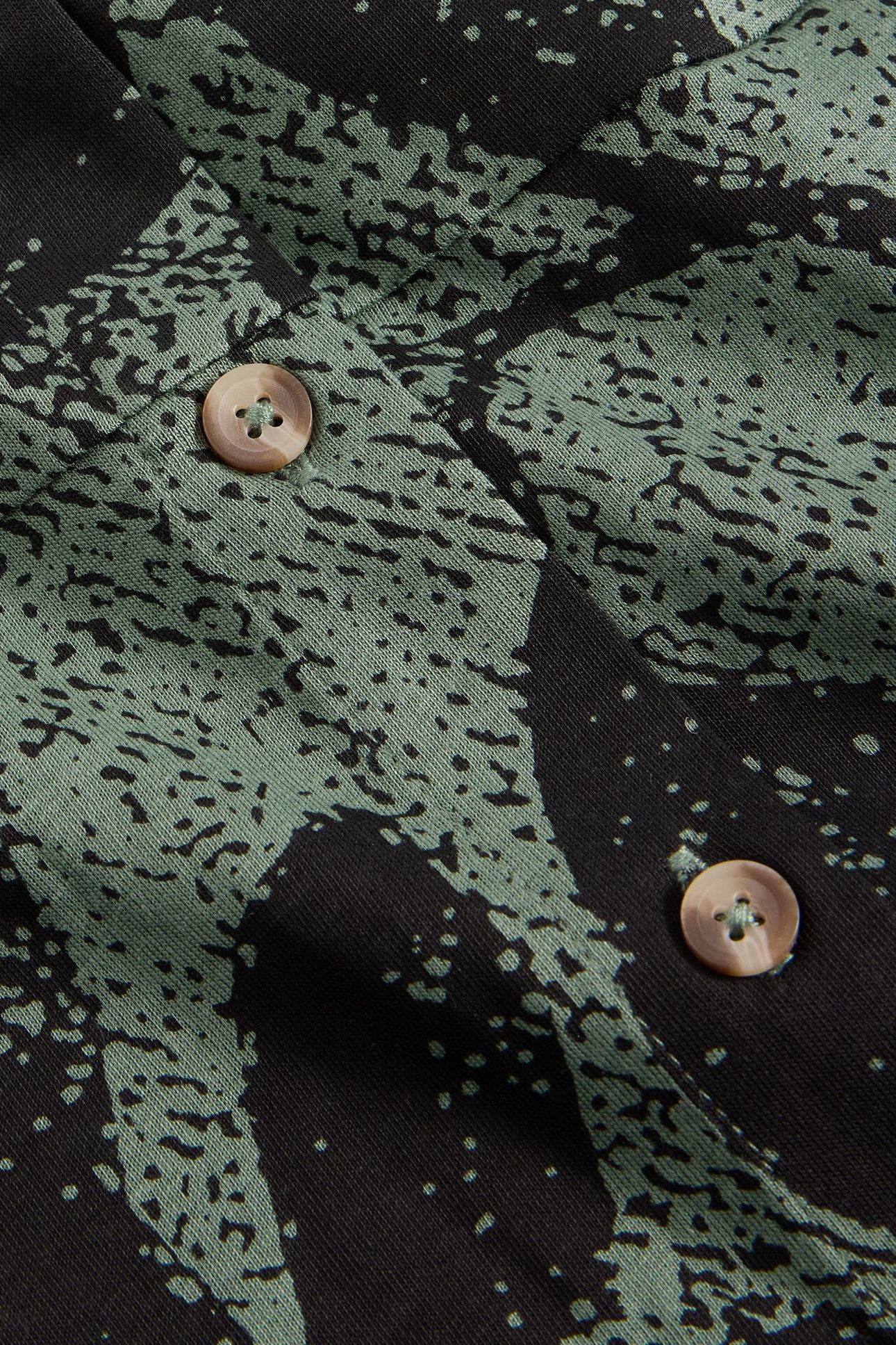 RUA JERSEY SHIRT DRESS GREEN PRINT 5