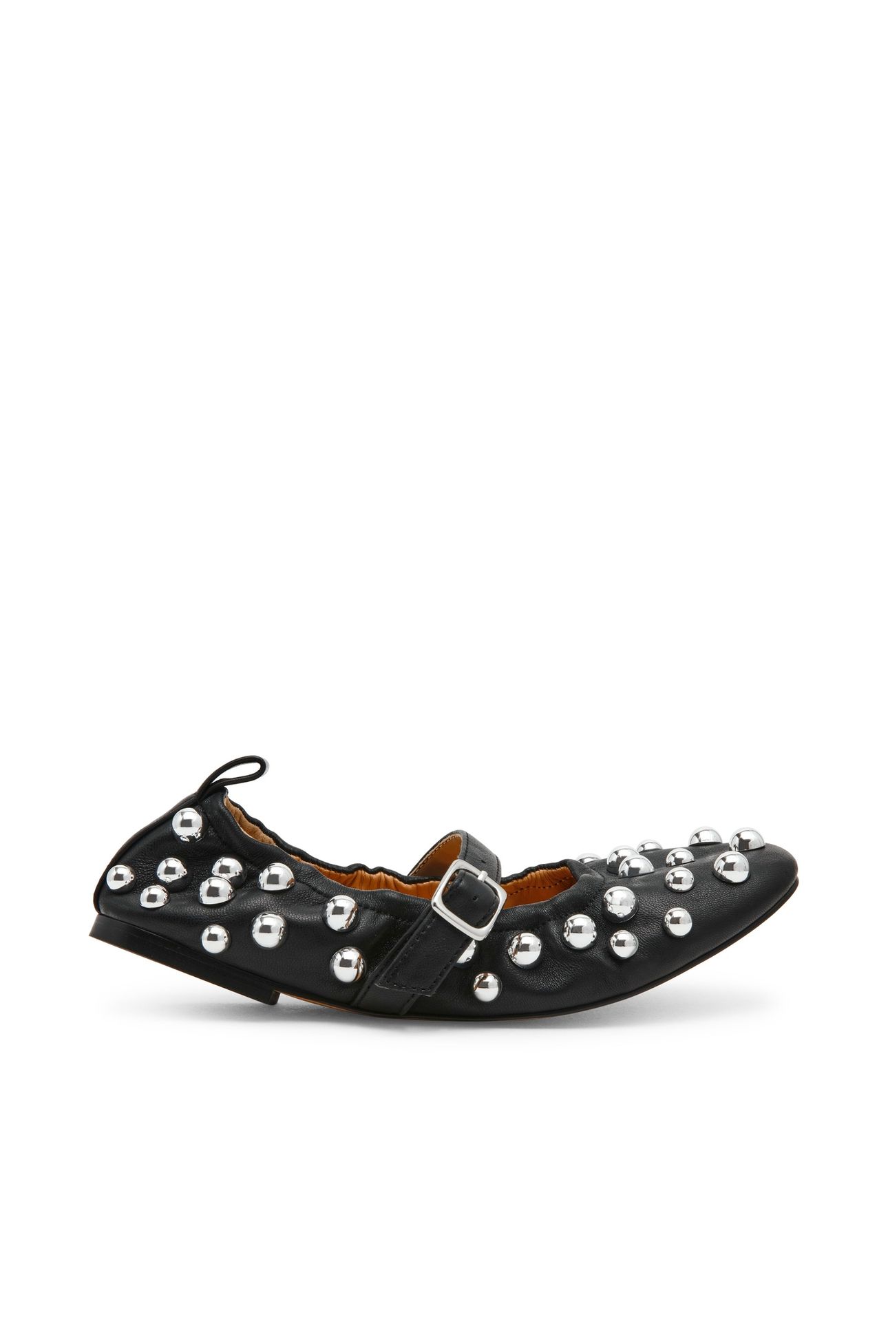 SUNRAYS FLAT SHOES BLACK LEATHER 1