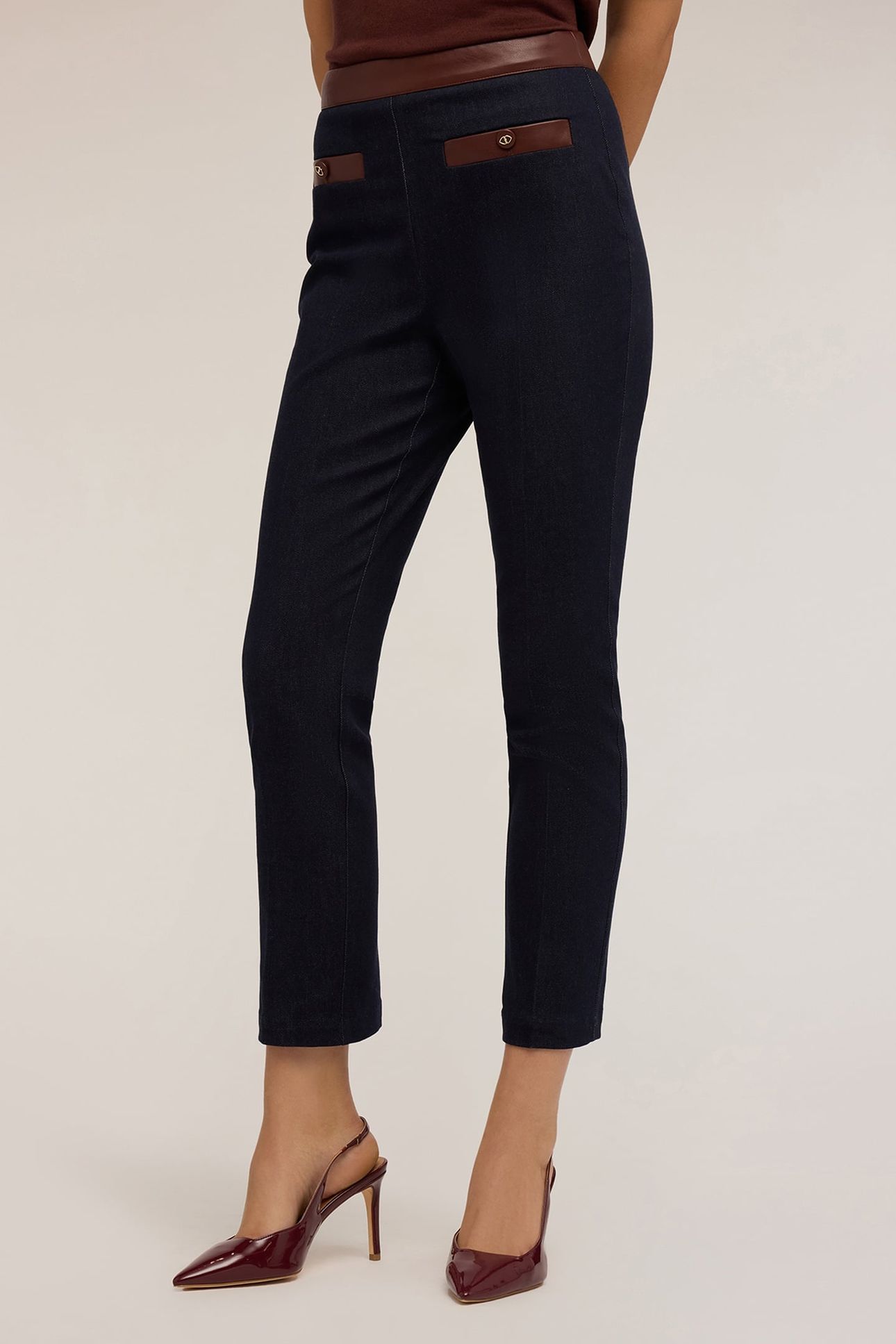 SKINNY JEANS WITH INSERTS BLUE 2