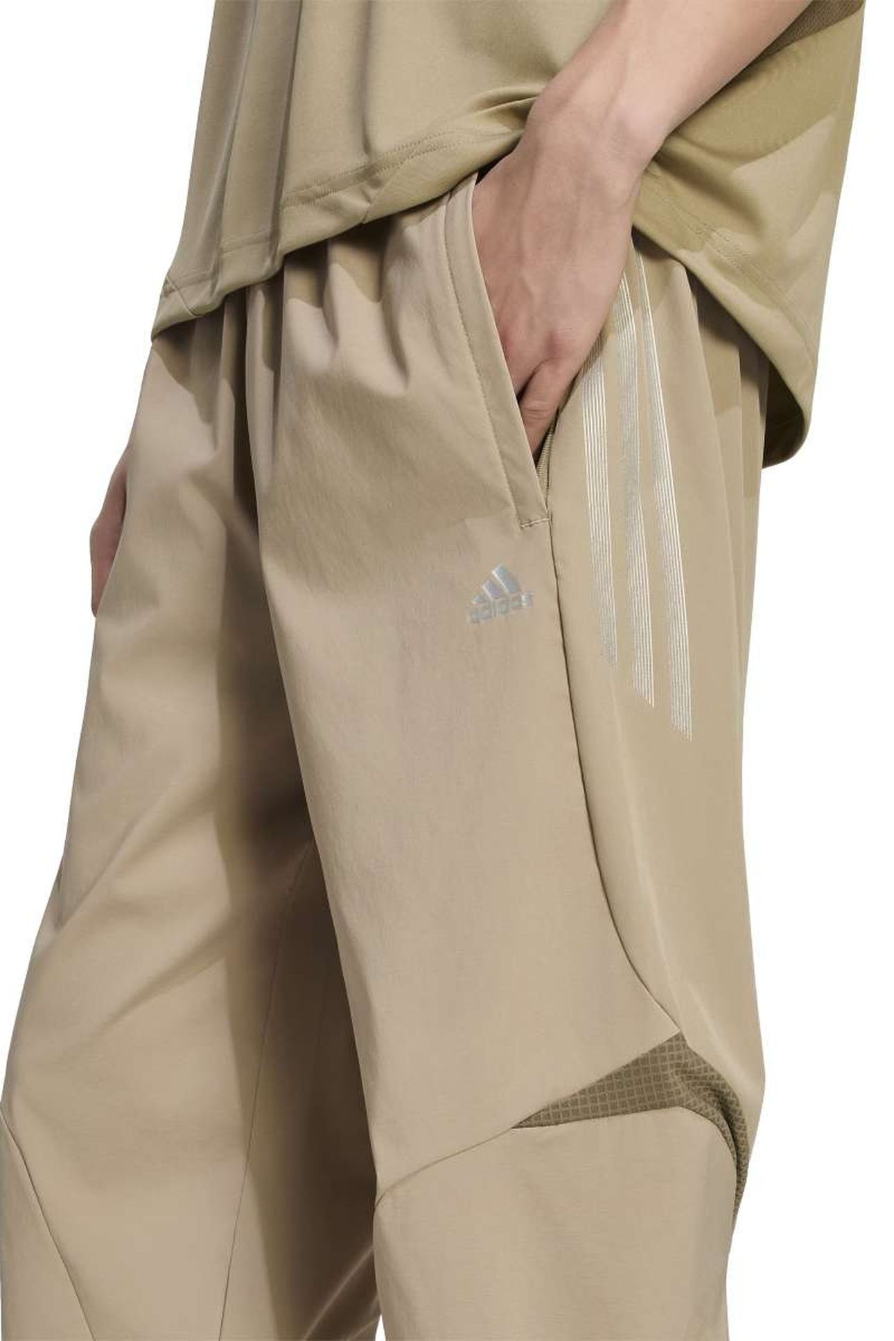 UNISEX F50 STRIPED TRACK PANTS BLANCH BROWN 6
