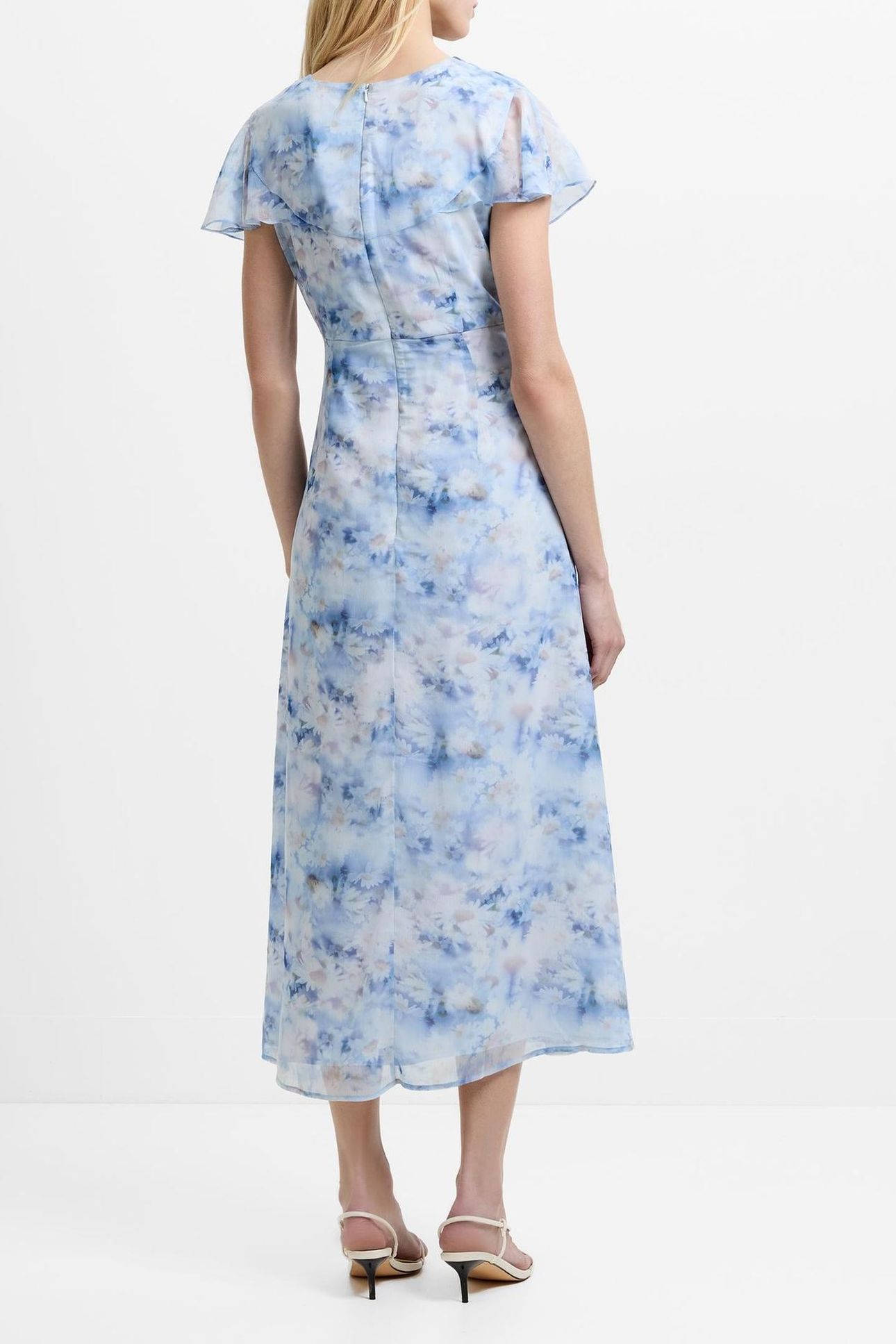 DAISY EMINA GEORGETTE DRESS BLUE MULTI 1