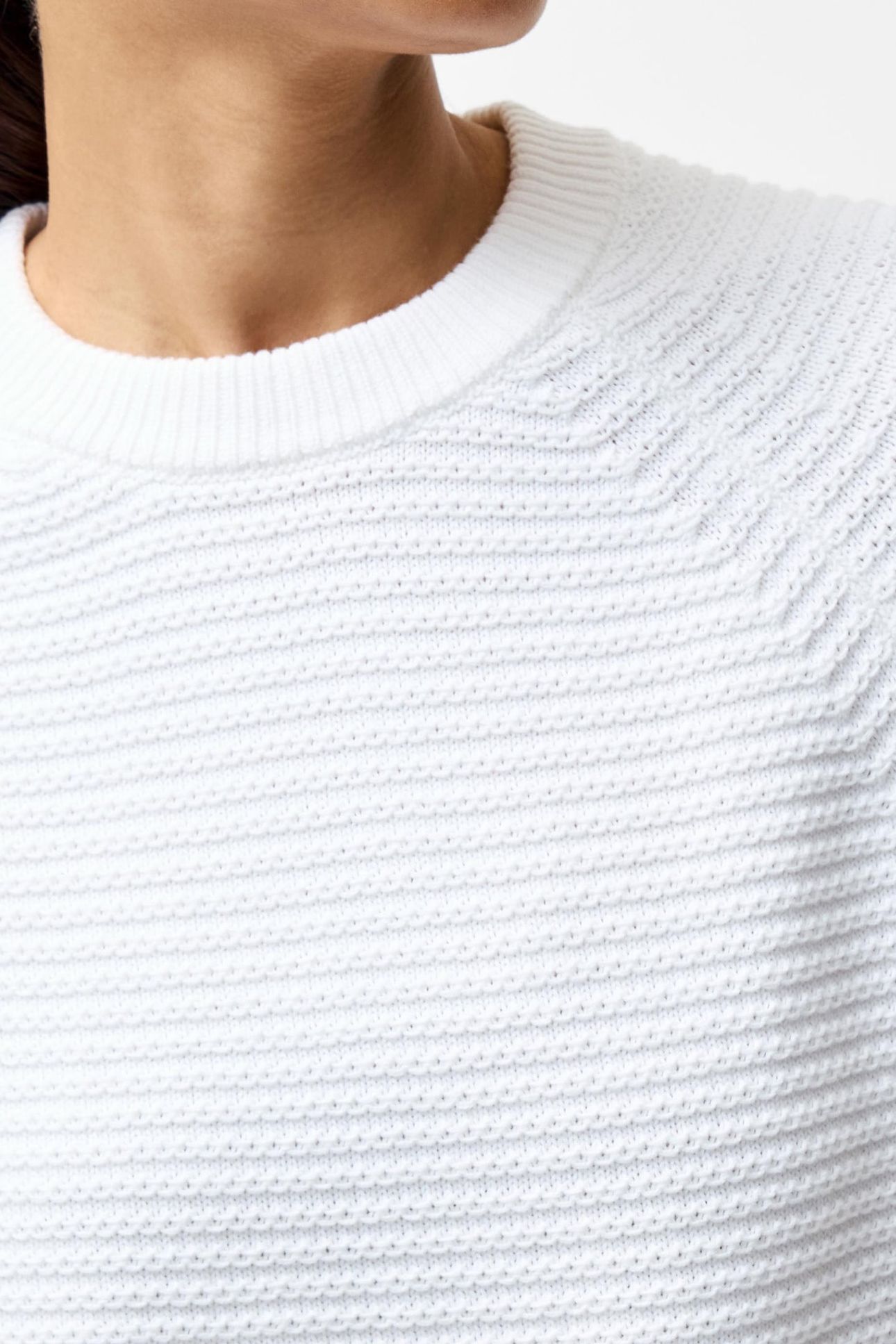 LILY MOZART SS HIGH NECK KNIT SUMMER WHITE 5