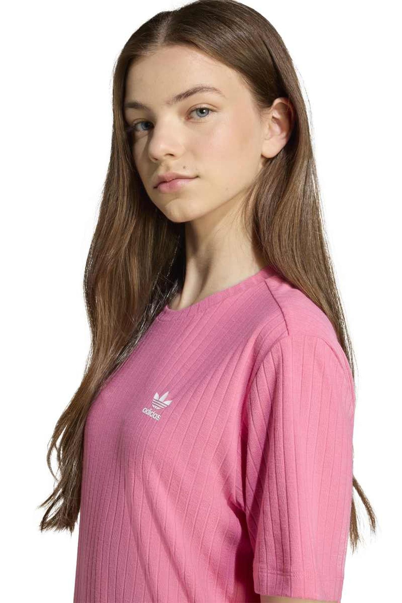 JUNIOR WIDE RIB TEE PINK FUSION 7