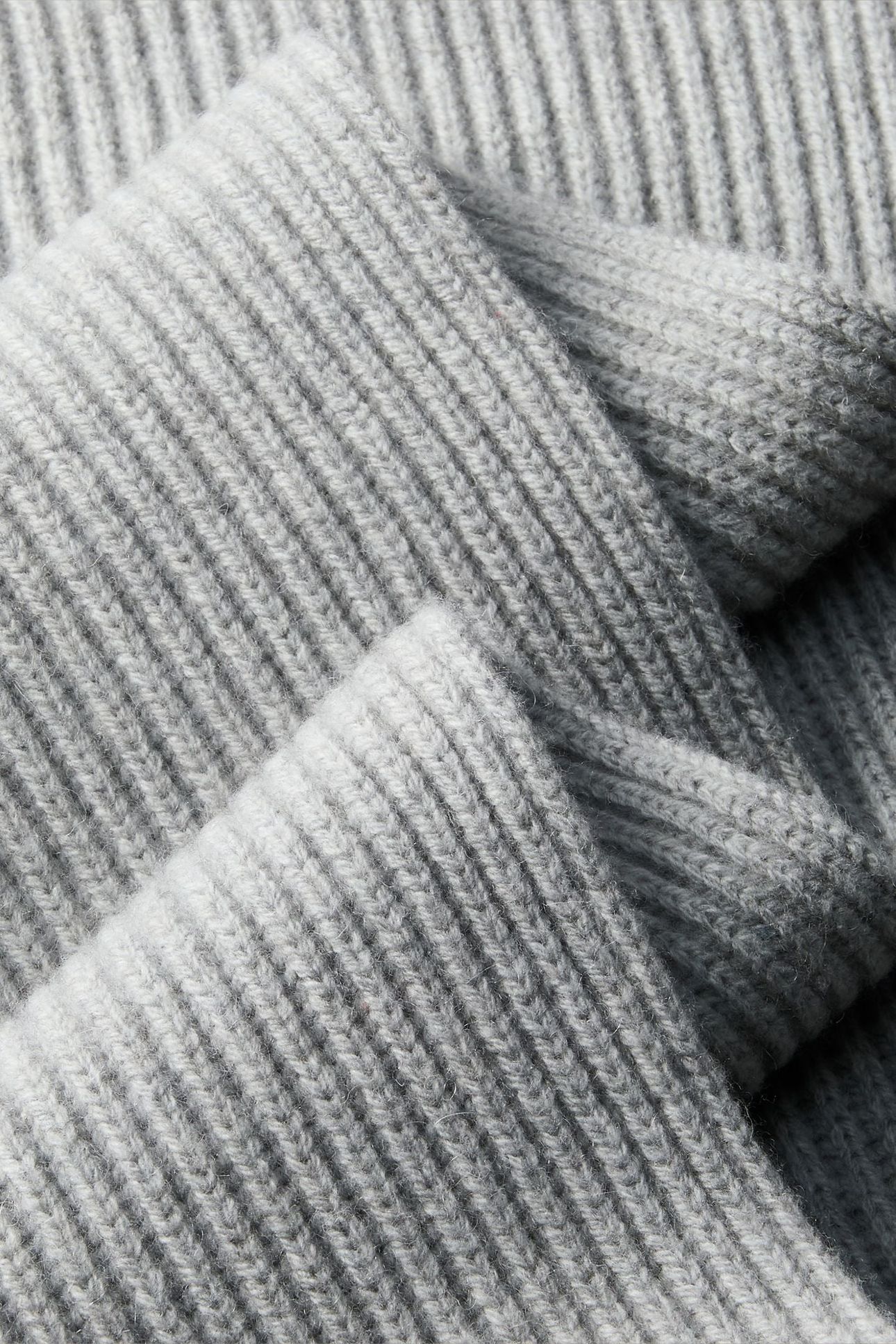 CK METAL WOOL RIB SCARF LIGHT GREY HEATHER 4