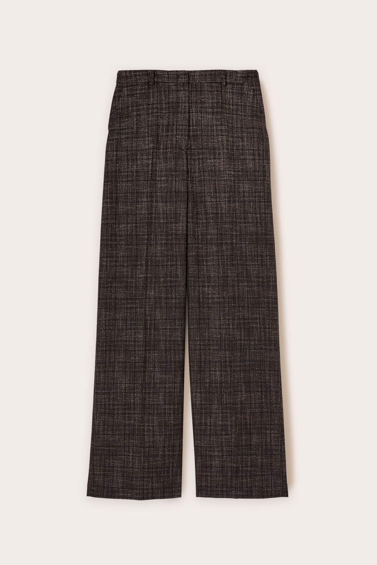 YARN-DYED PALAZZO PANTS GREY 4