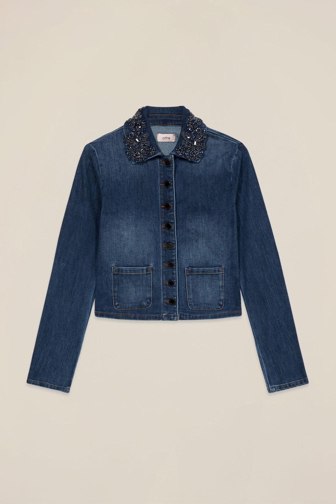 DENIM JACKET WITH JEWEL PATCH BLUE 3