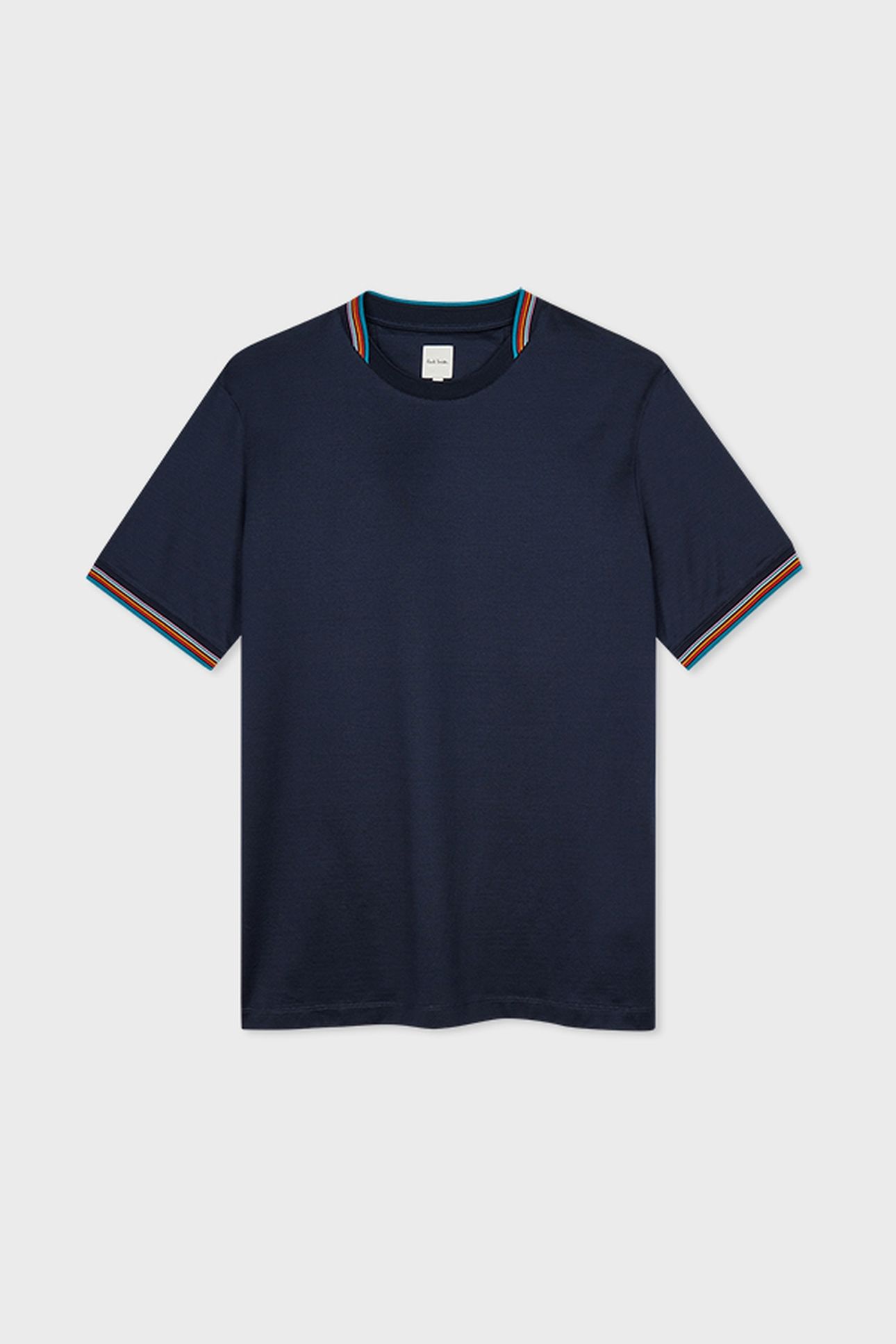 MENS STRIPE DETAIL TSHIRT VERY DARK NAVY 2