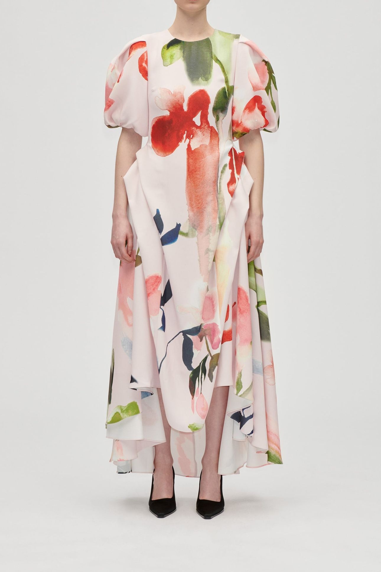 RUFFLING VOLUMINOUS DRESS END OF SUMMER GARDEN 1