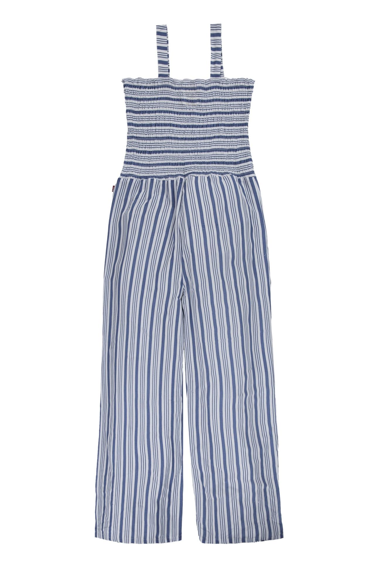 GIRLS SMOCKED JUMPSUIT WHITE 1
