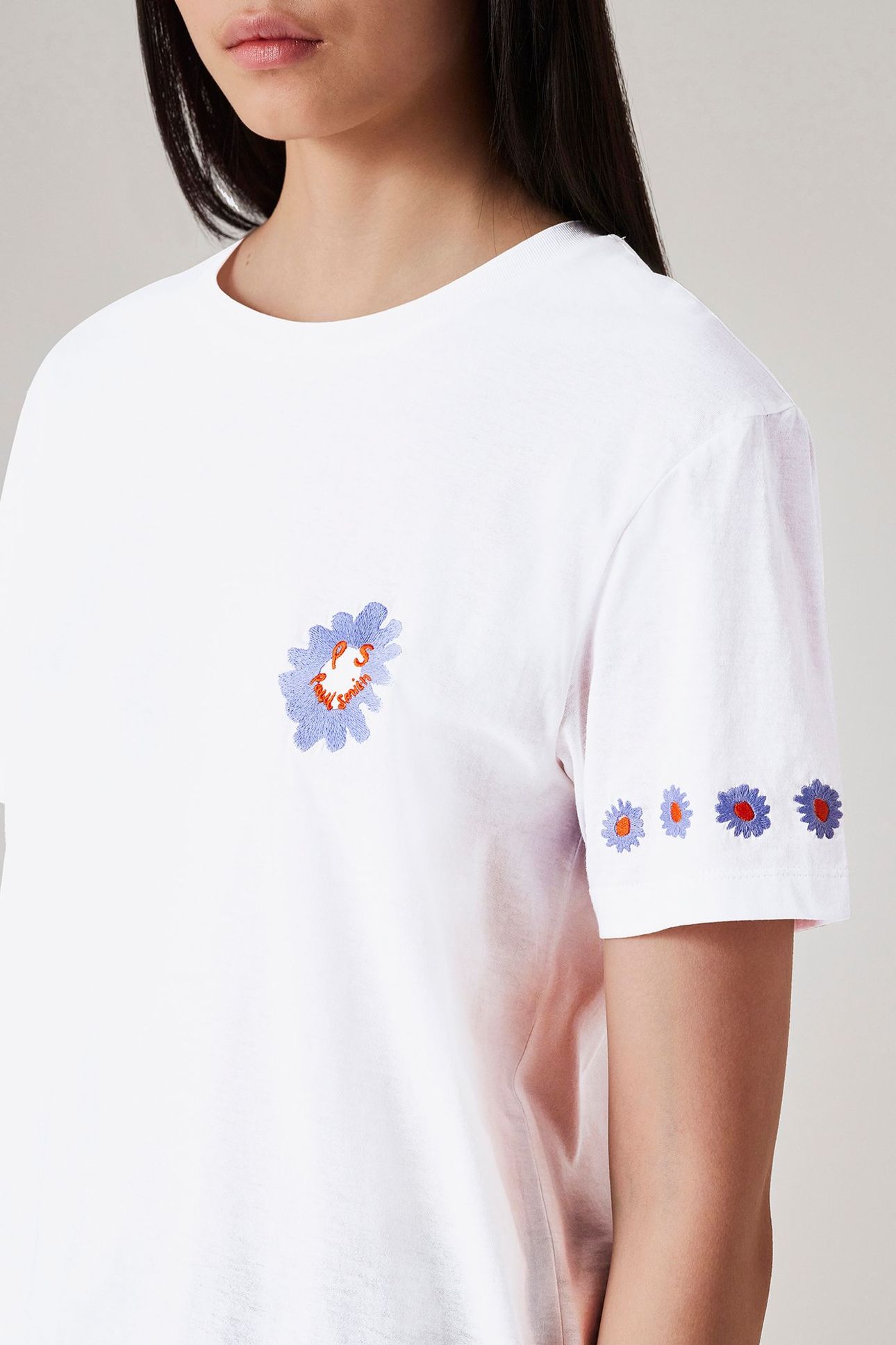 WOMENS DAISY EMB T-SHIRT WHITE 7