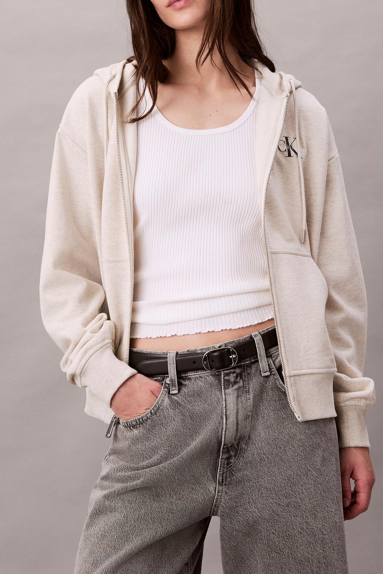 MONOLOGO FRENCH TERRY BA01 GREY HEATHER 1