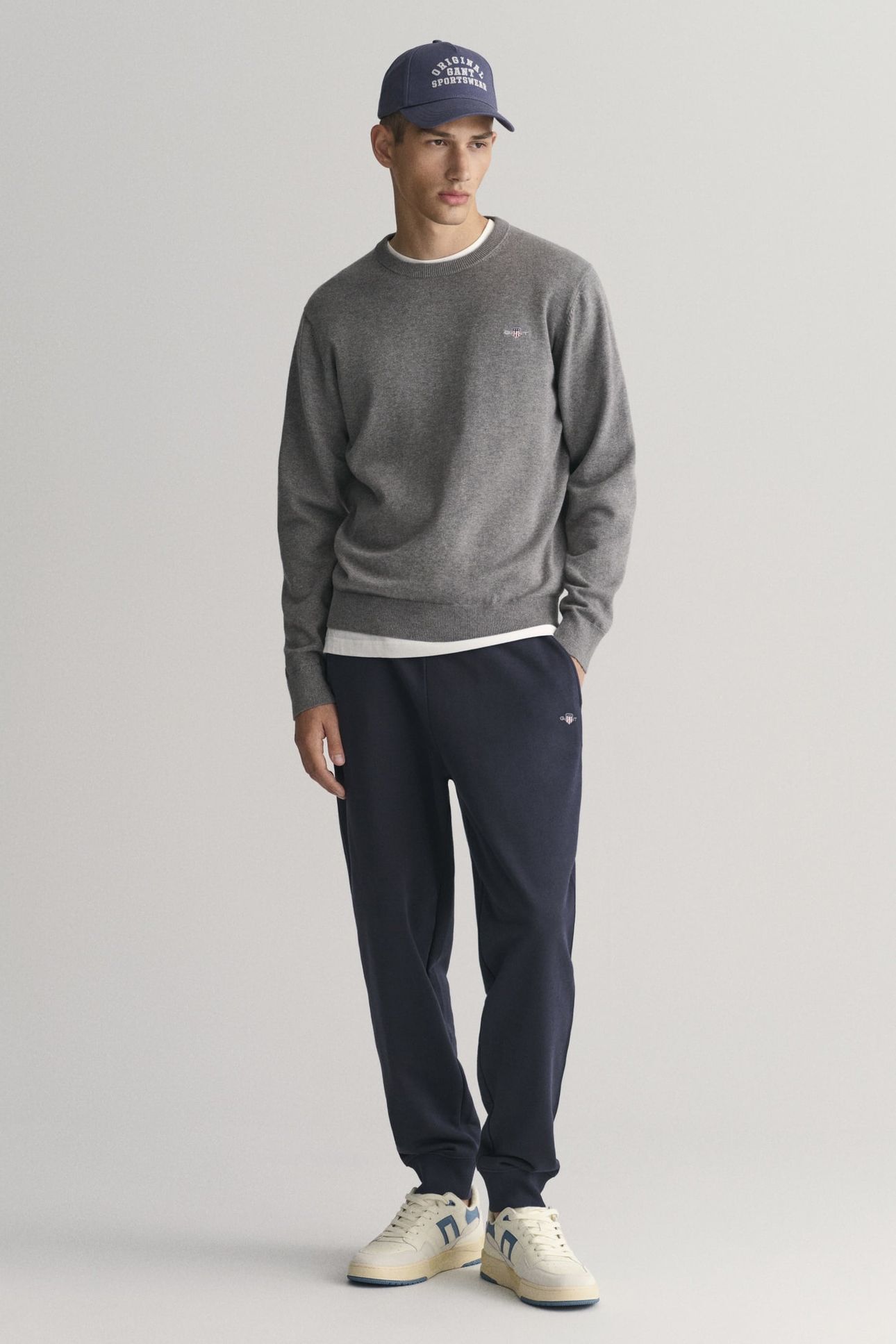 CLASSIC COTTON C-NECK DARK GREY MELANGE 3
